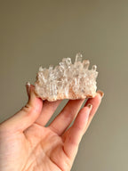 Blush Pink Hue Clear Quartz Cluster