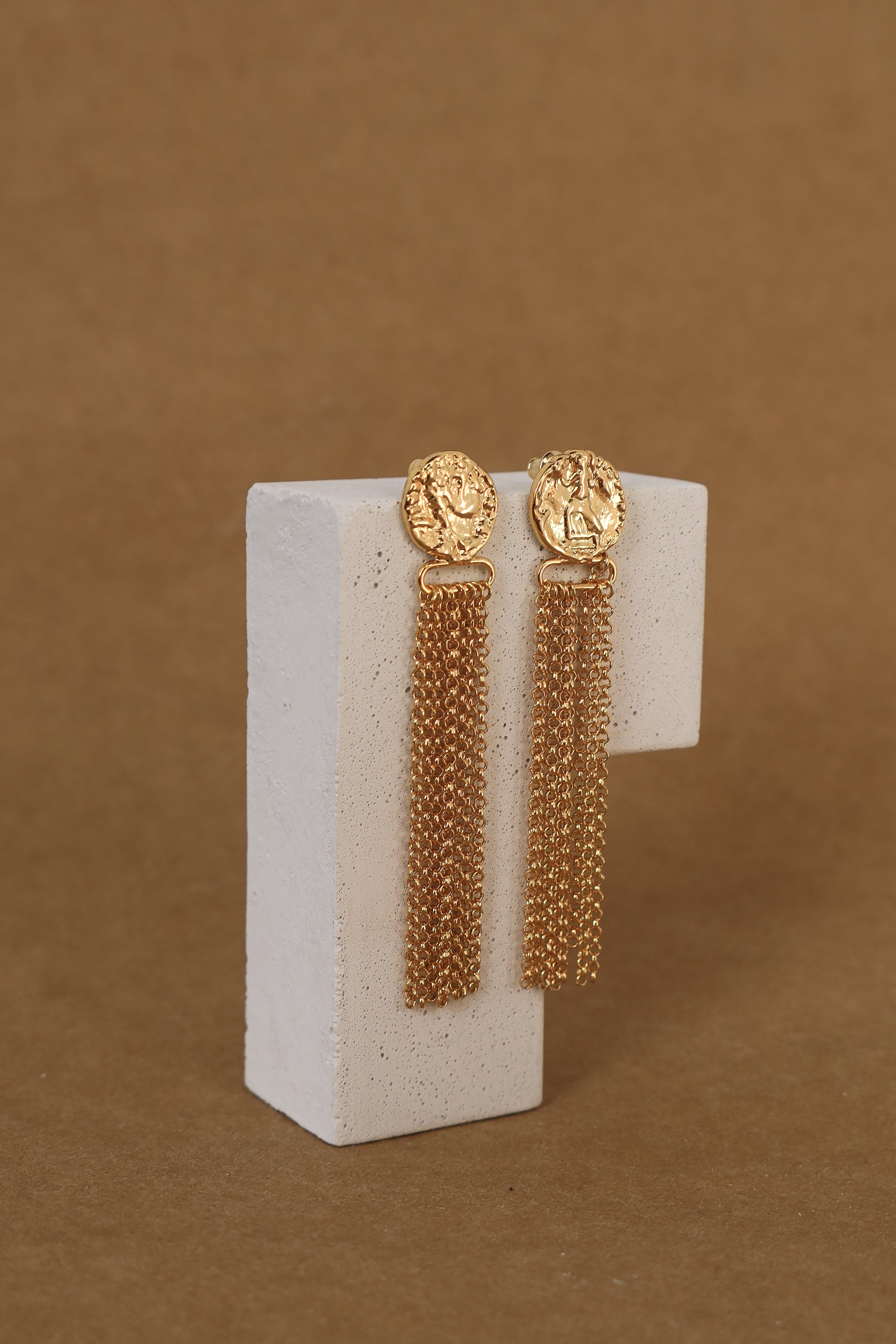 Coin Tassel Earrings