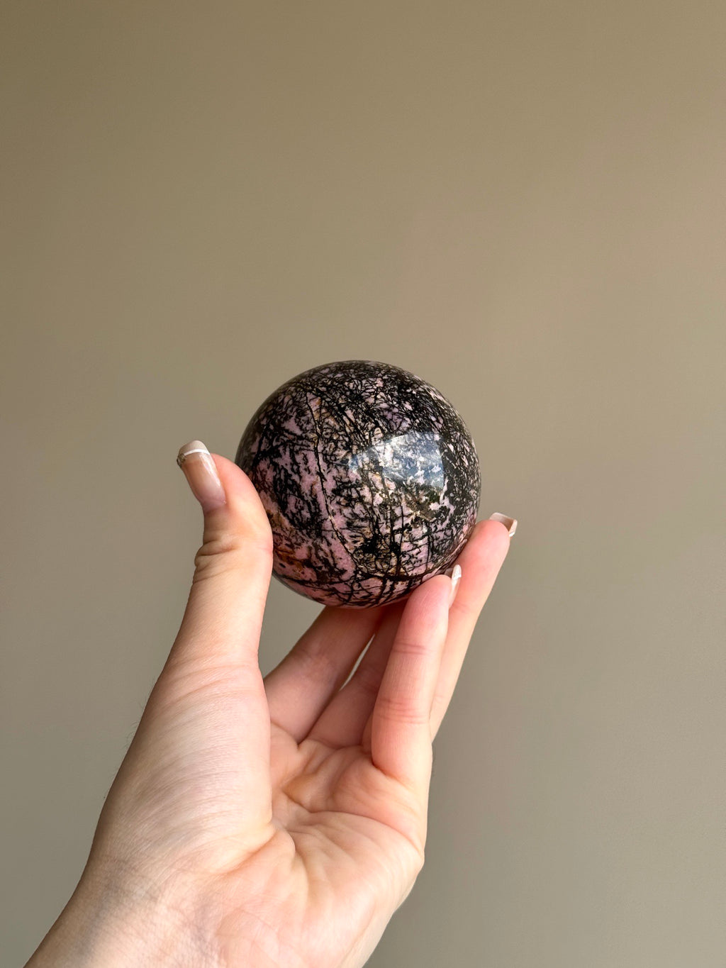 Rhodonite Crystal Sphere