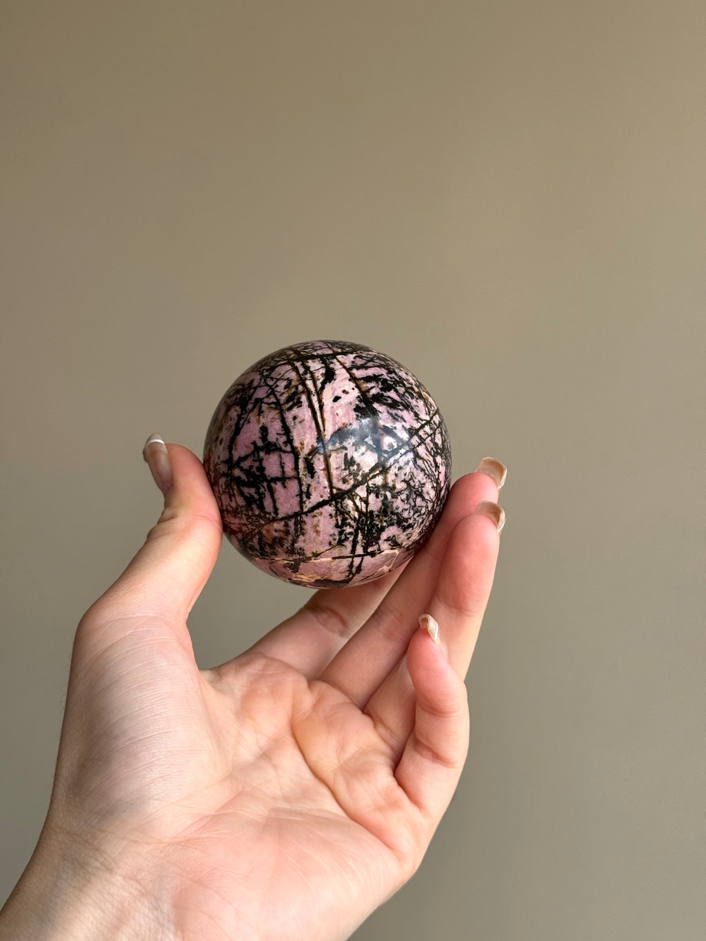 Rhodonite Crystal Sphere