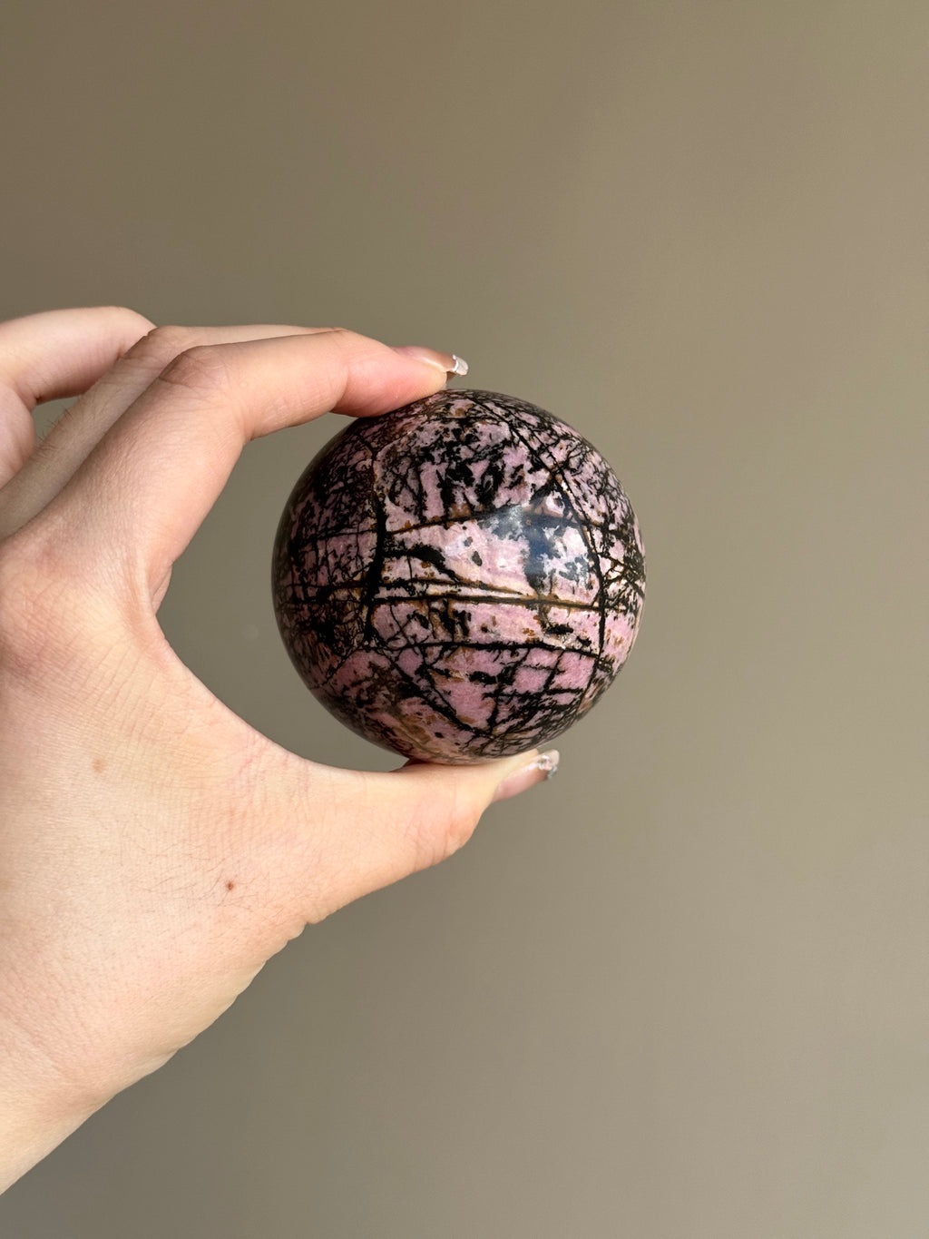 Rhodonite Crystal Sphere