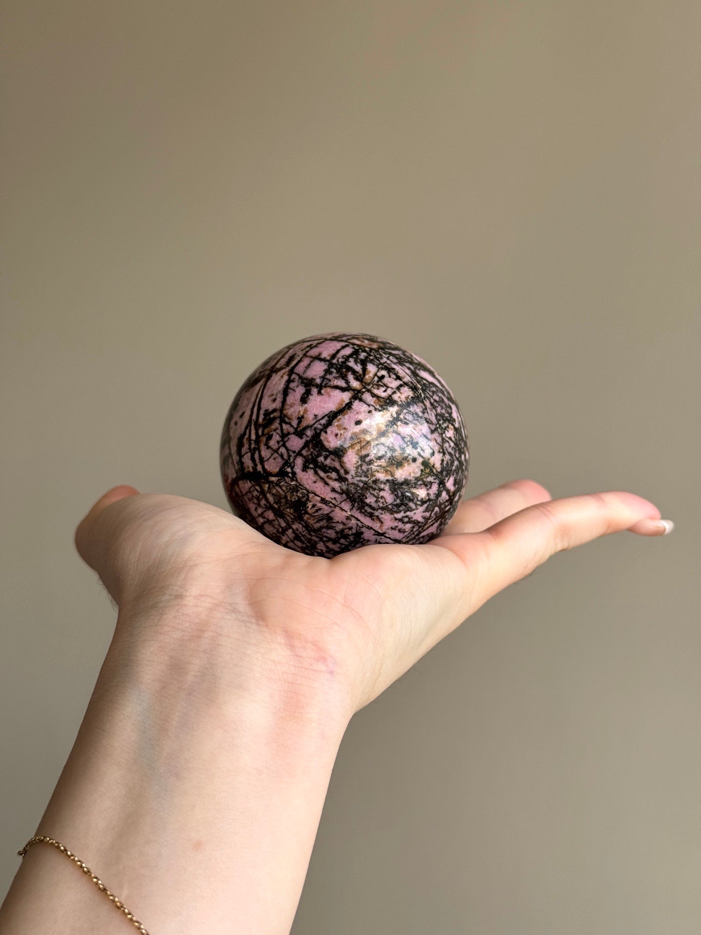 Rhodonite Crystal Sphere