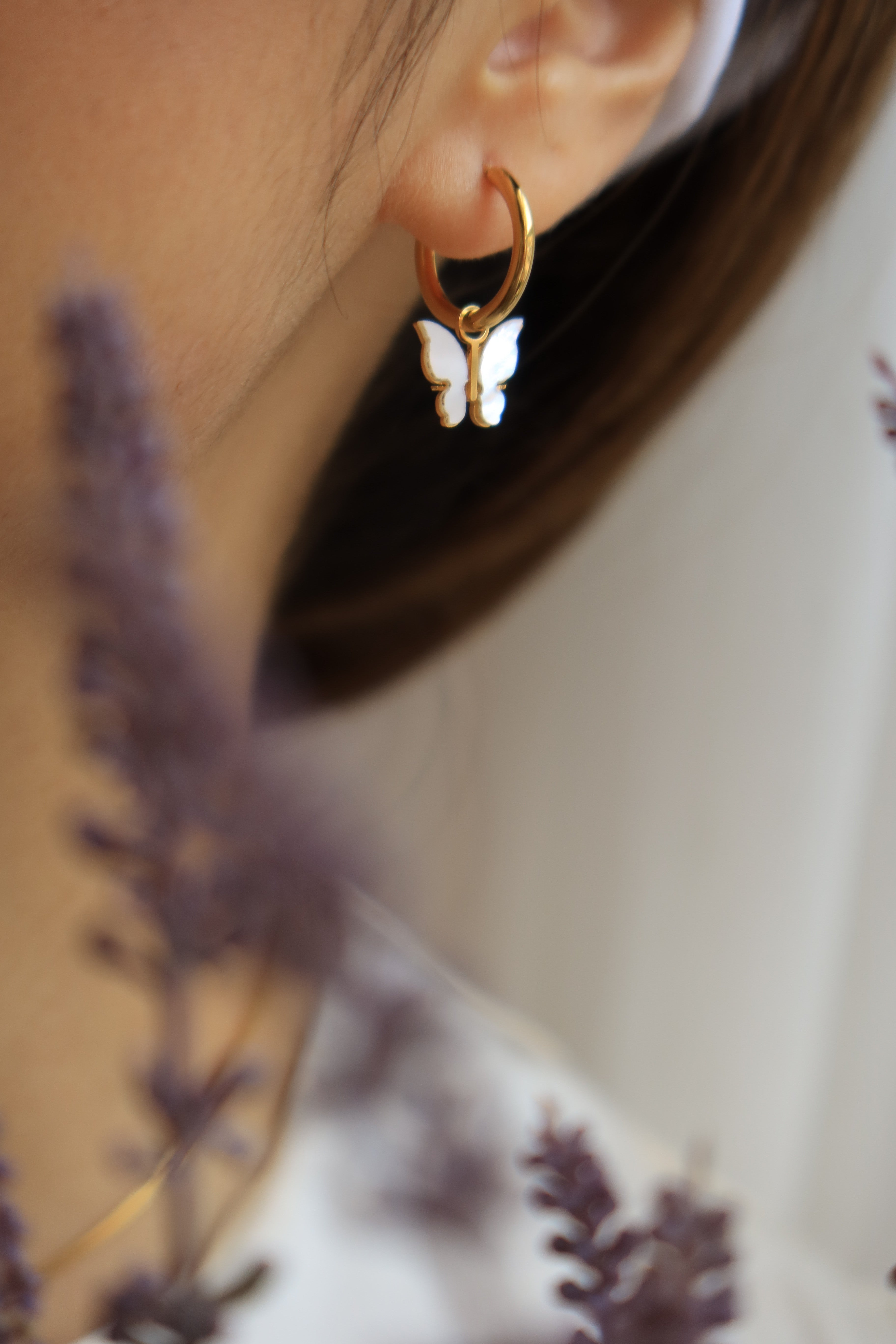 Dreamy Butterfly Hoops