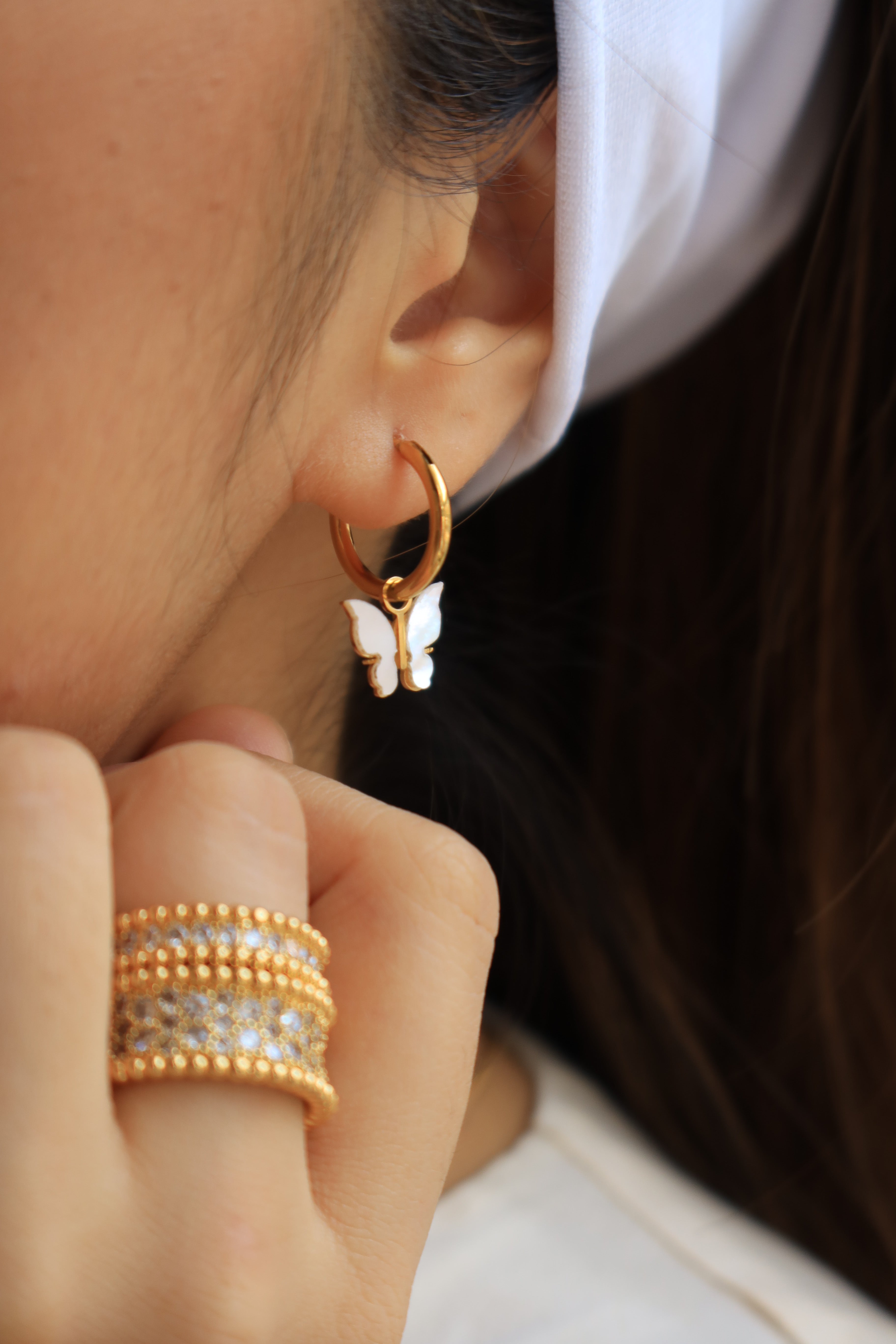 Dreamy Butterfly Hoops