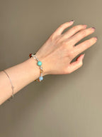 Mixed Crystal Bracelet with Sterling Silver