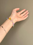 Mixed Crystal Bracelet with Sterling Silver