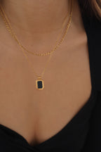 Layering Onyx Necklace Set