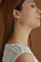 Textured Star Earrings