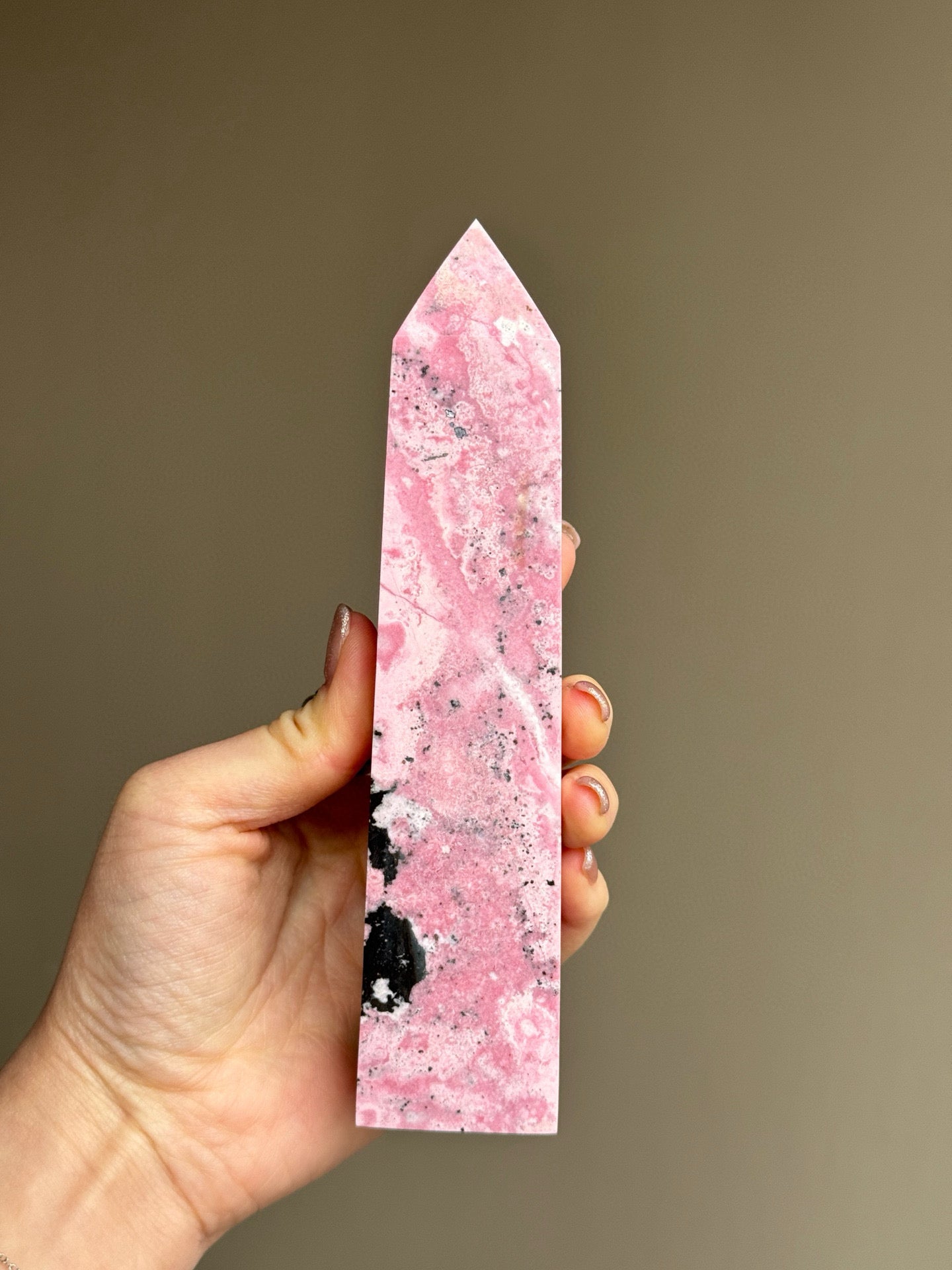 Rhodonite Crystal Tower (460g)