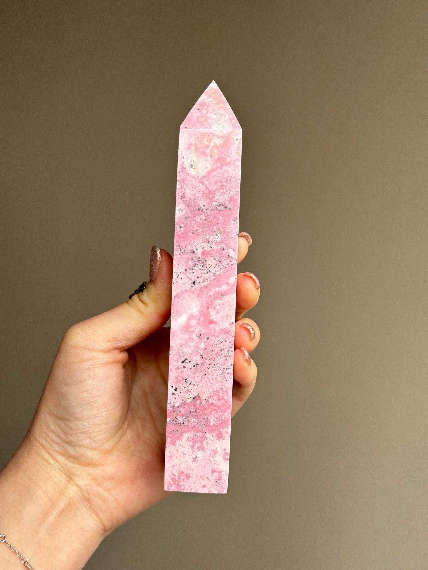 Rhodonite Crystal Tower (460g)