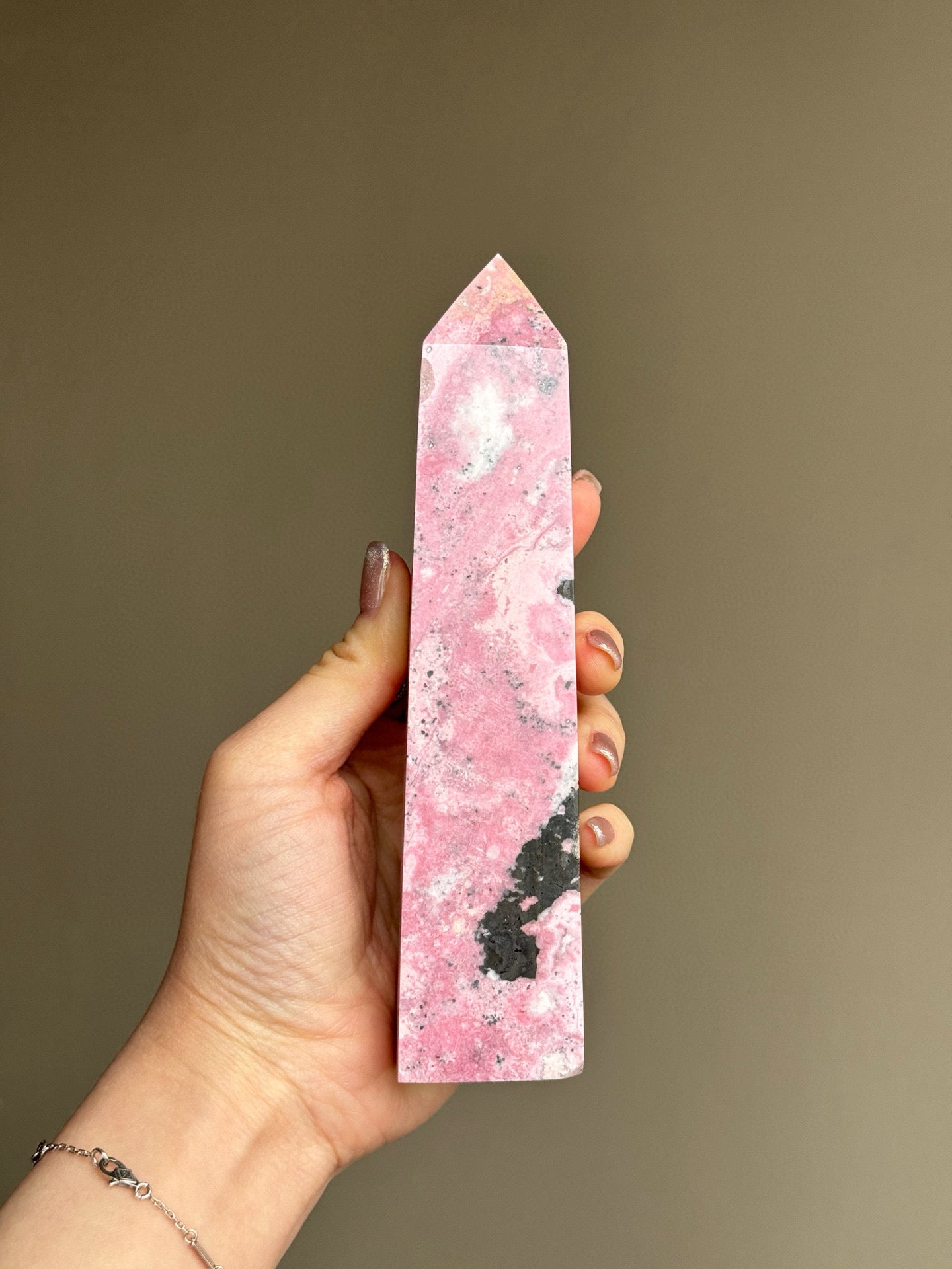 Rhodonite Crystal Tower (460g)