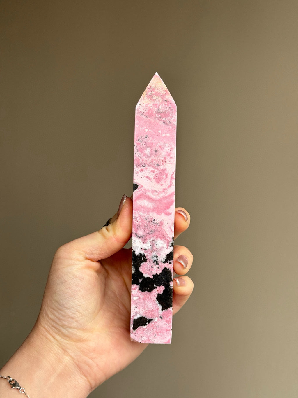 Rhodonite Crystal Tower (460g)