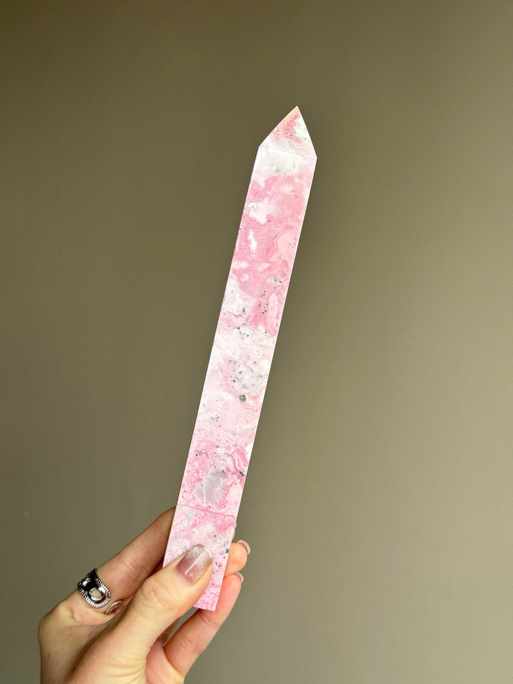Rhodonite Crystal Tower (576g)