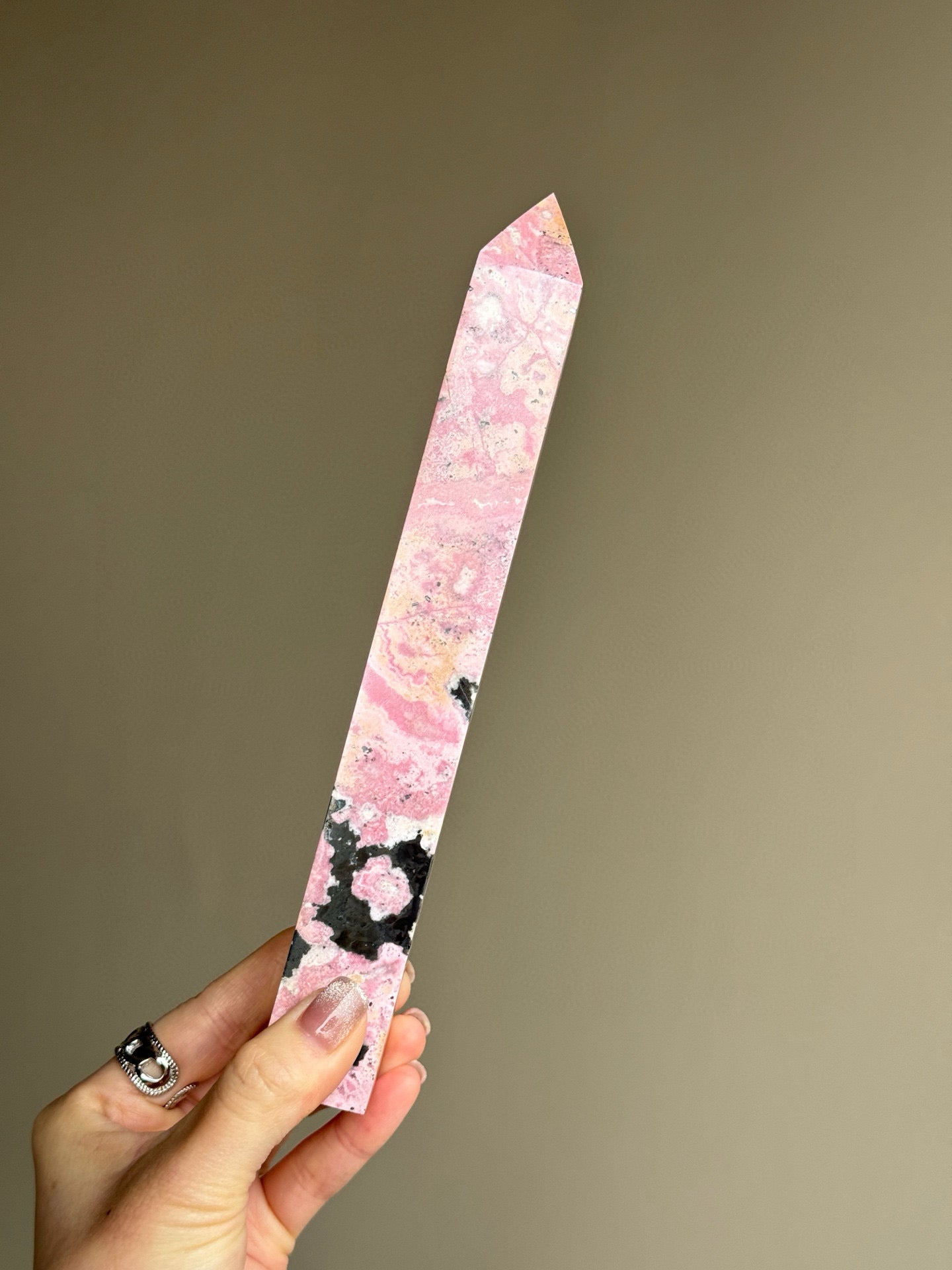 Rhodonite Crystal Tower (576g)