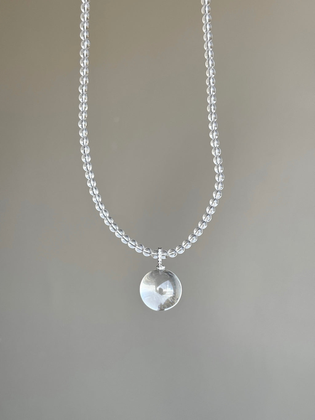 Clear Quartz Beaded Necklace