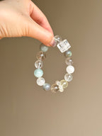 Aquamarine, Clear Quartz & Labradorite Bracelet
