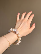 Flower Agate Bracelet with 925 Sterling Silver Mermaid Tail Charm