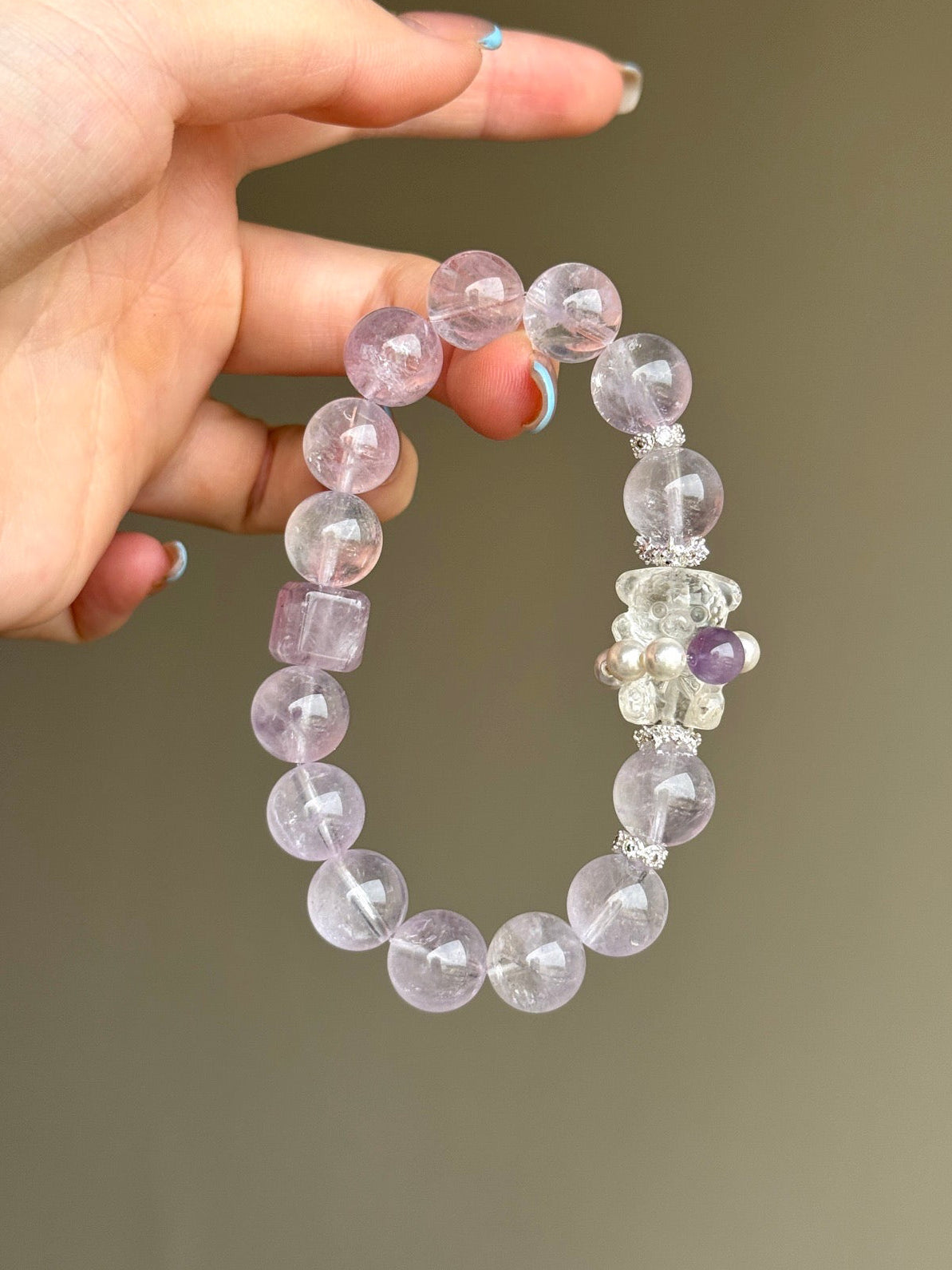 Amethyst & Clear Quartz Bracelet