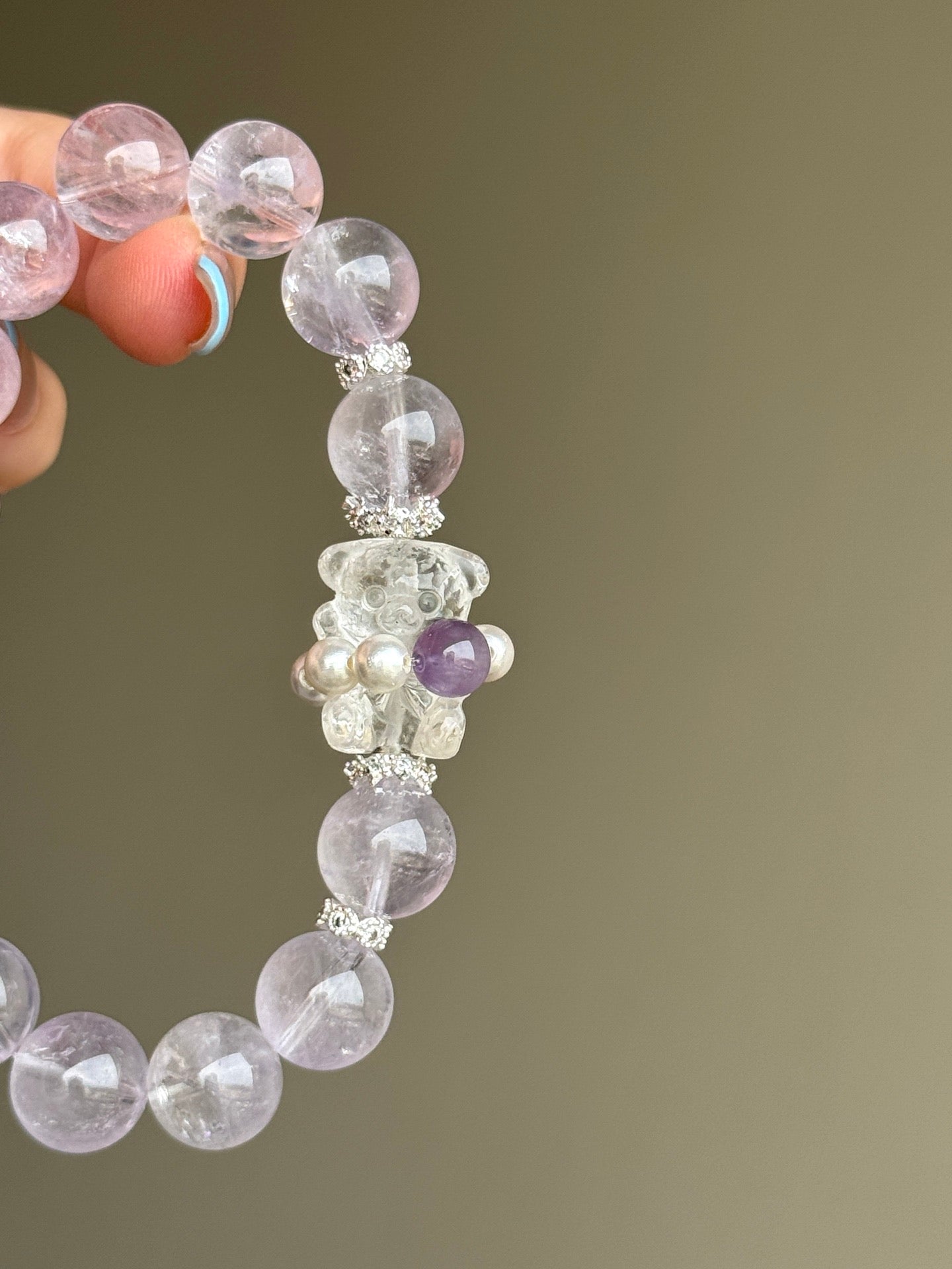 Amethyst & Clear Quartz Bracelet