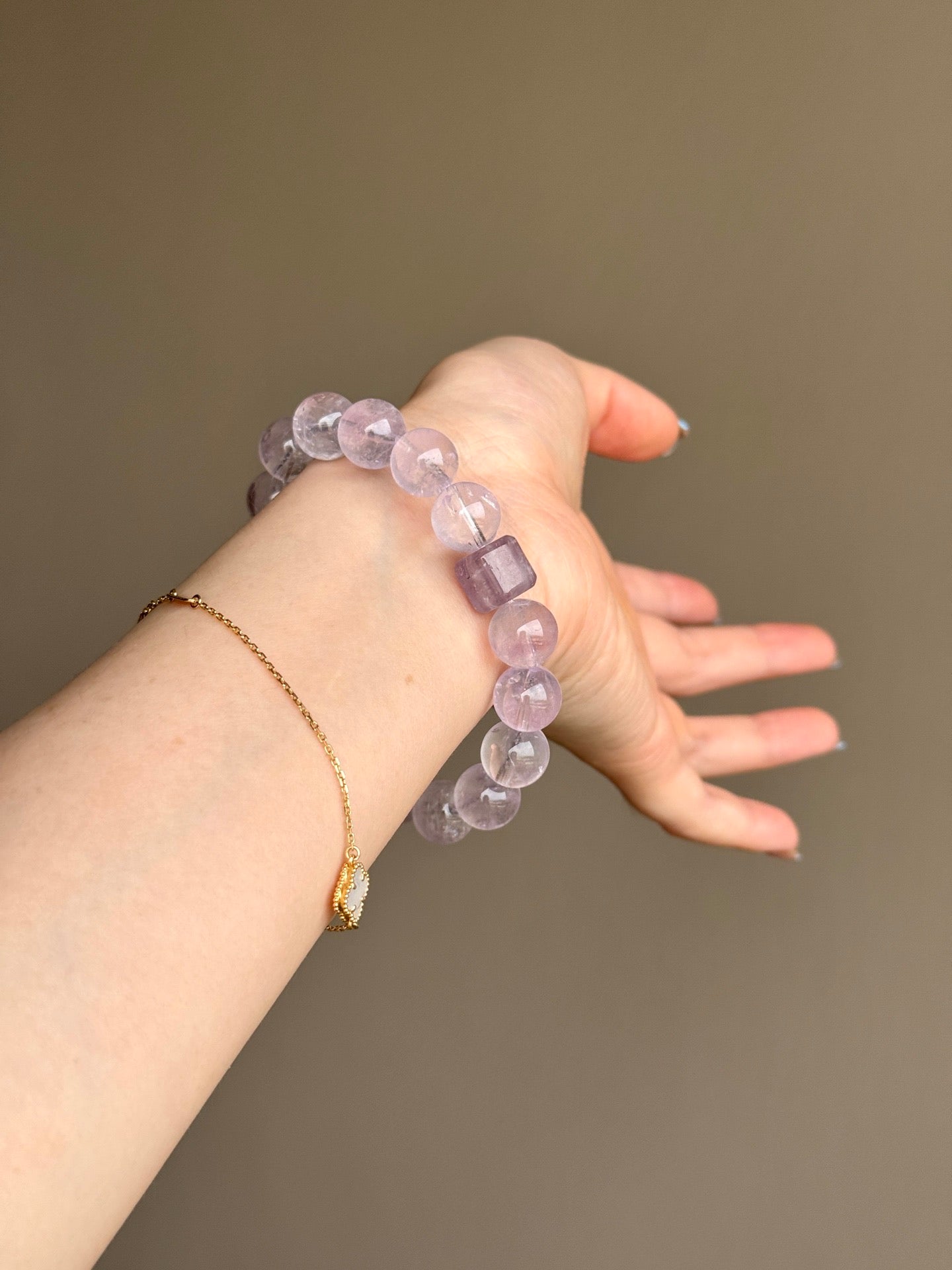 Amethyst & Clear Quartz Bracelet