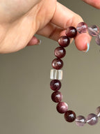 Lepidolite, Amethyst, Clear Quartz & Citrine Bracelet