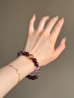 Lepidolite, Amethyst, Clear Quartz & Citrine Bracelet