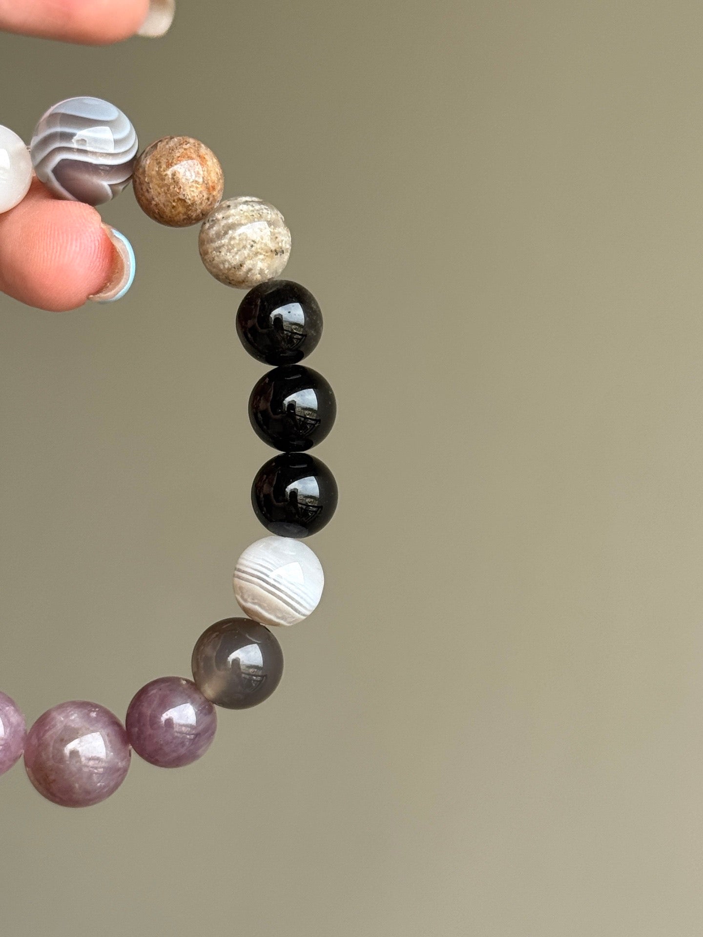 Mixed Agate & Moonstone Bracelet