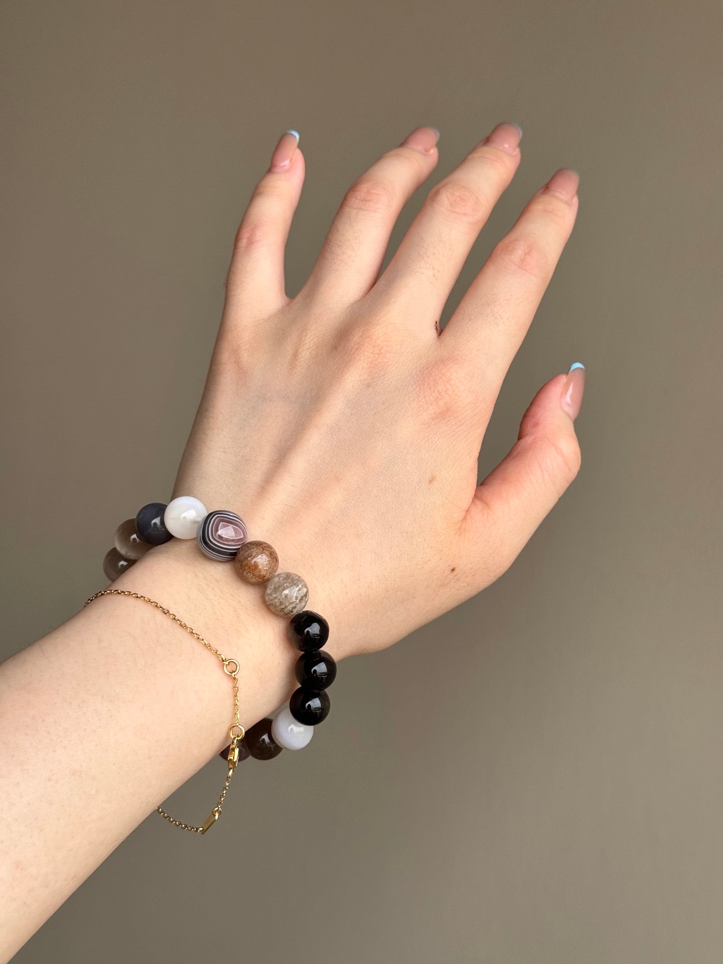 Mixed Agate & Moonstone Bracelet