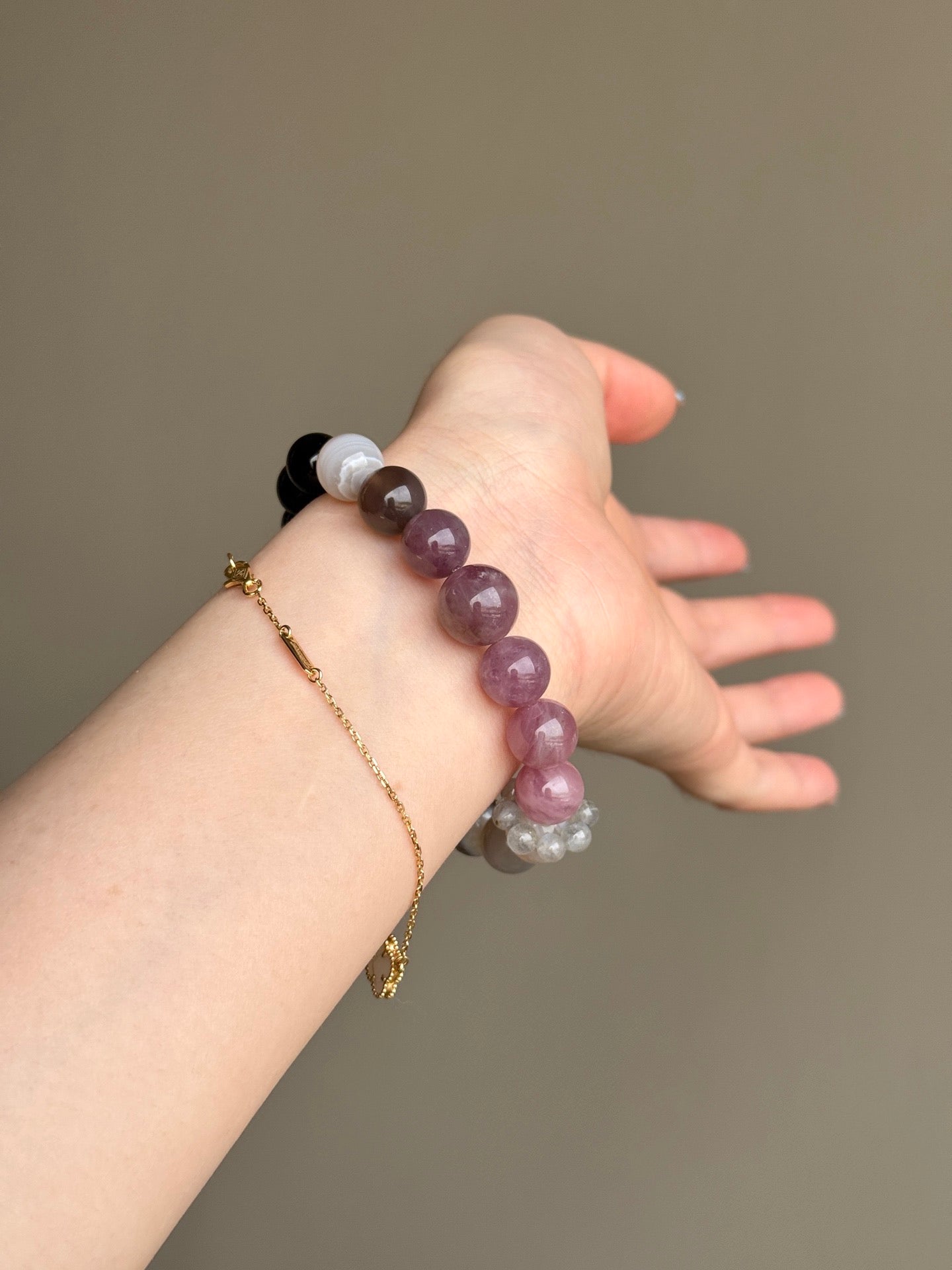 Mixed Agate & Moonstone Bracelet