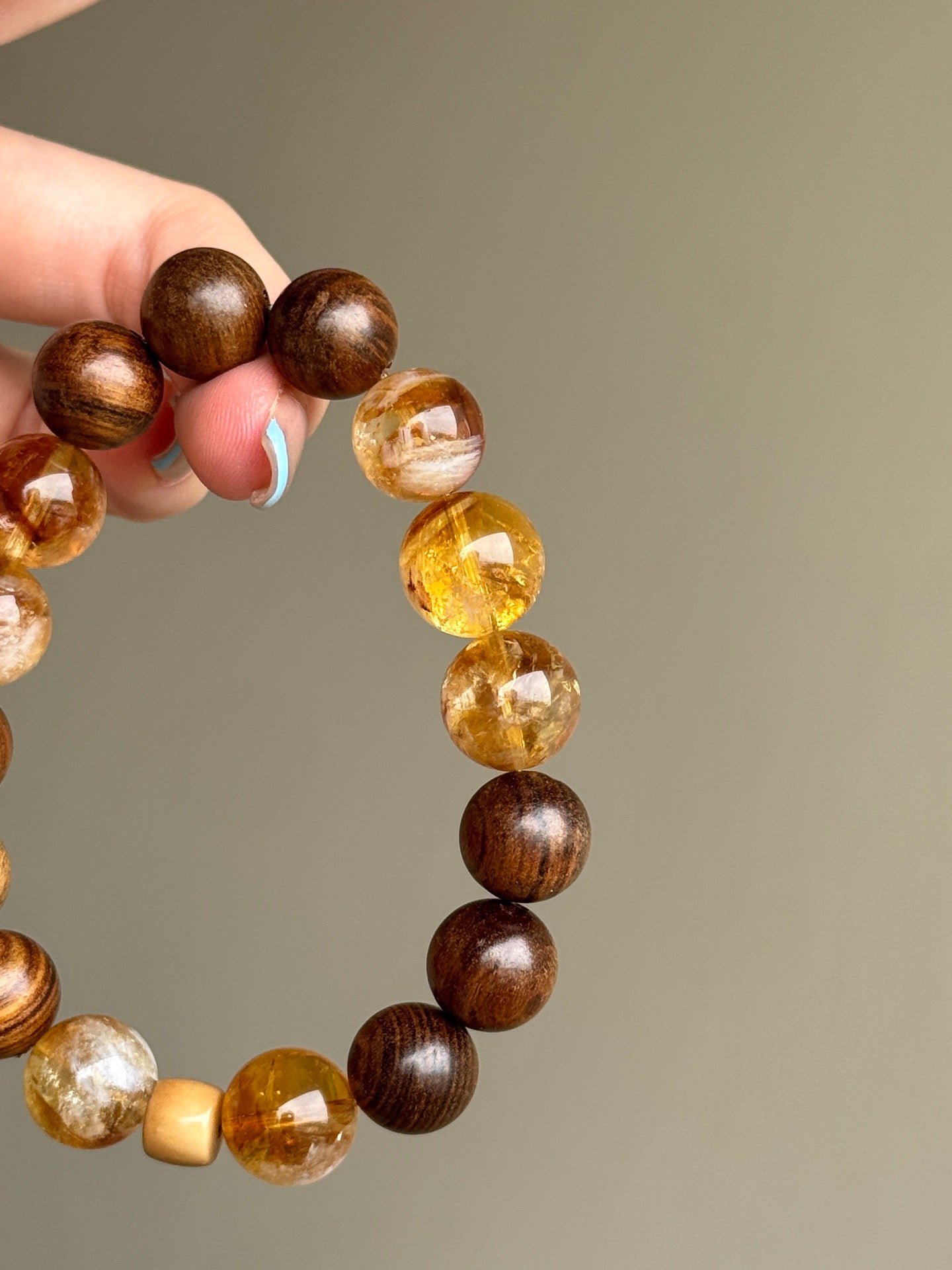 Agarwood & Citrine Bracelet