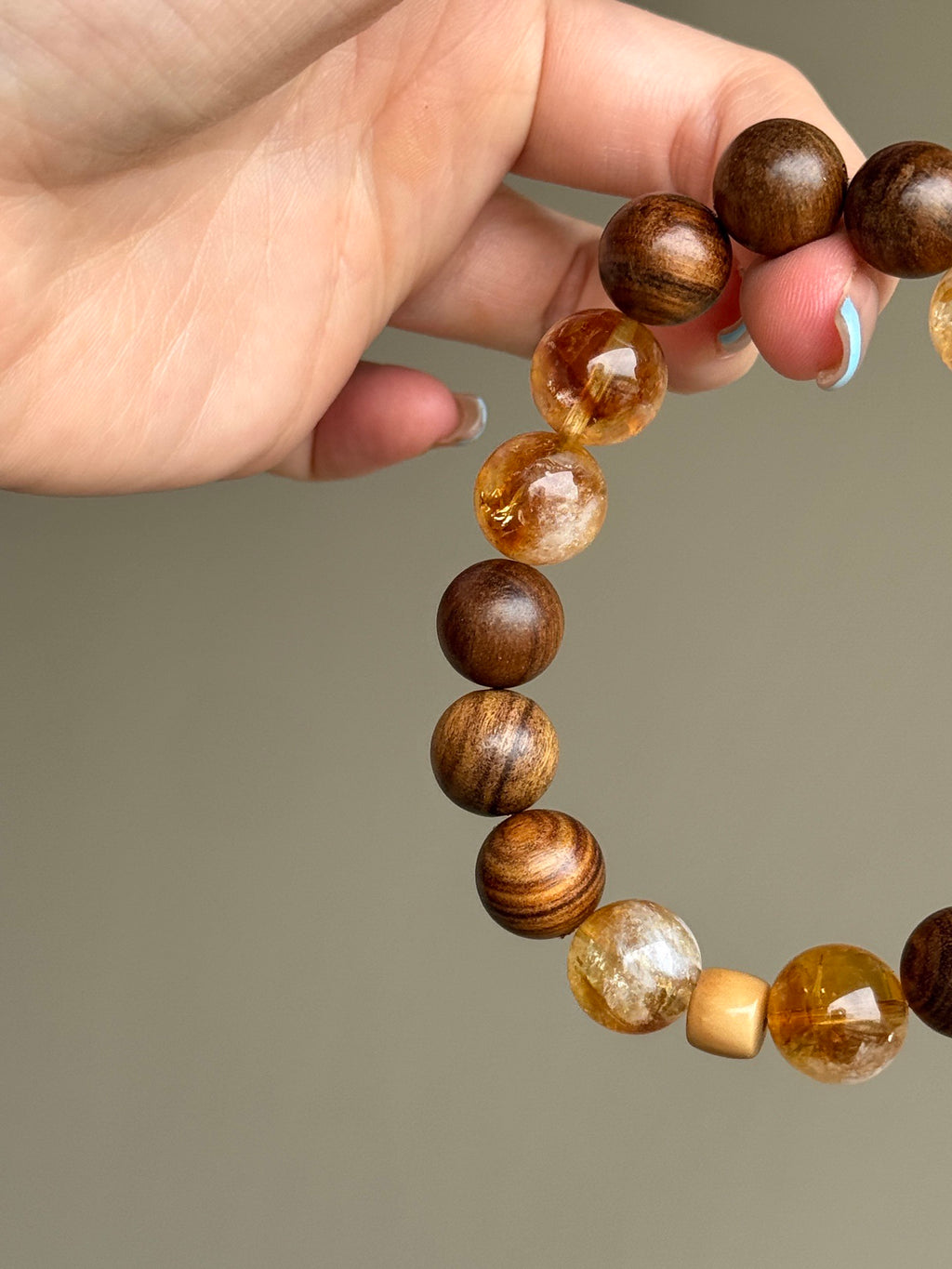 Agarwood & Citrine Bracelet