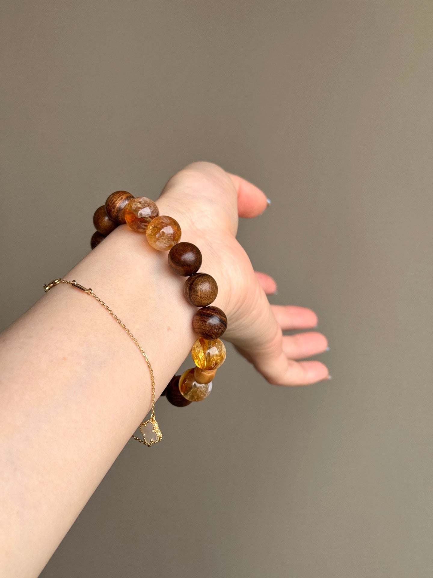 Agarwood & Citrine Bracelet