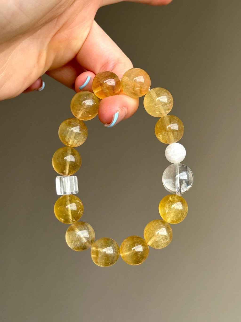 Citrine & Clear Quartz Bracelet