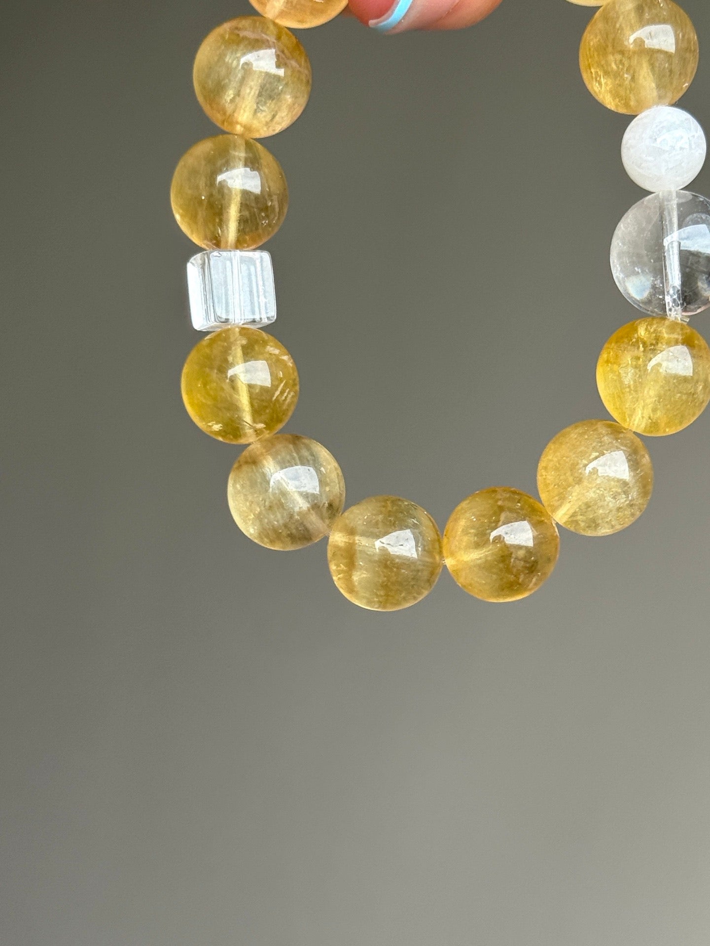 Citrine & Clear Quartz Bracelet