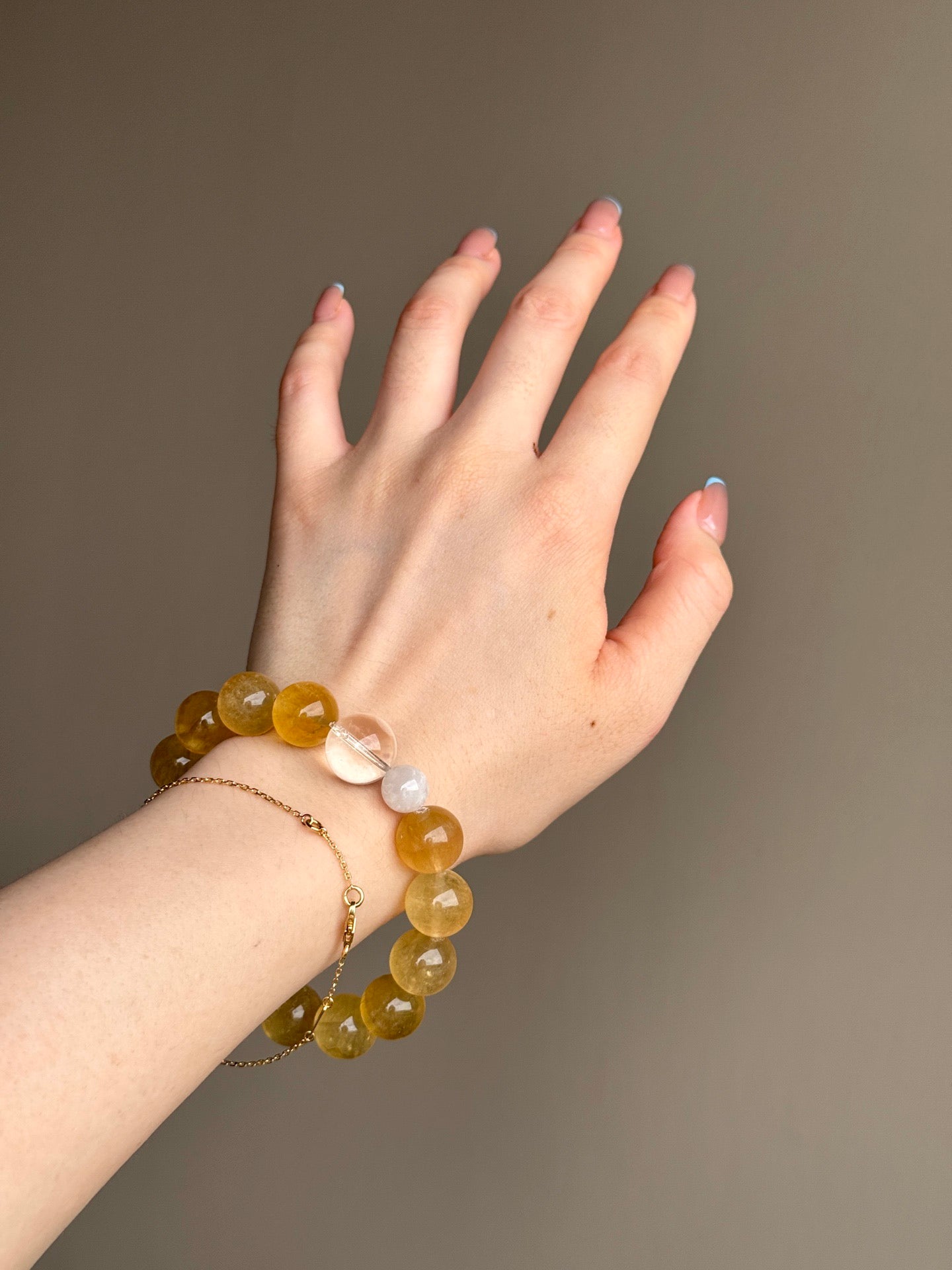 Citrine & Clear Quartz Bracelet