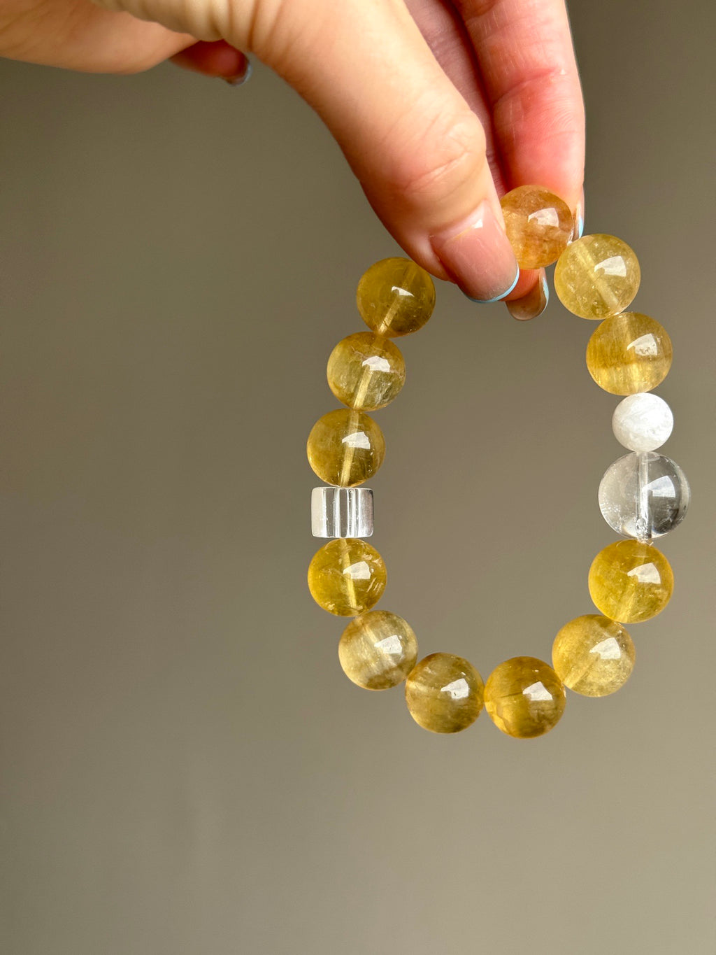Citrine & Clear Quartz Bracelet
