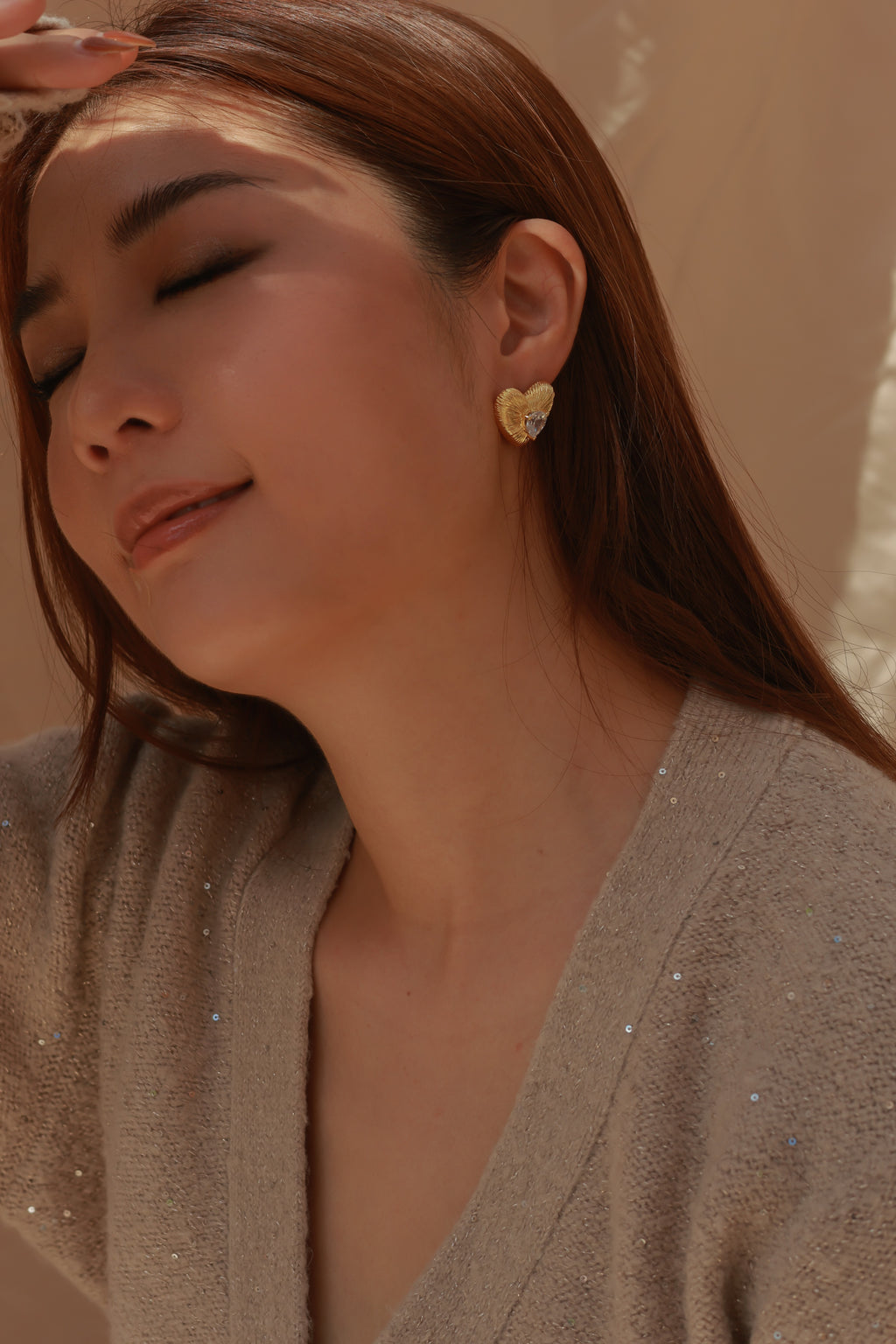 Diamond Heart Earrings
