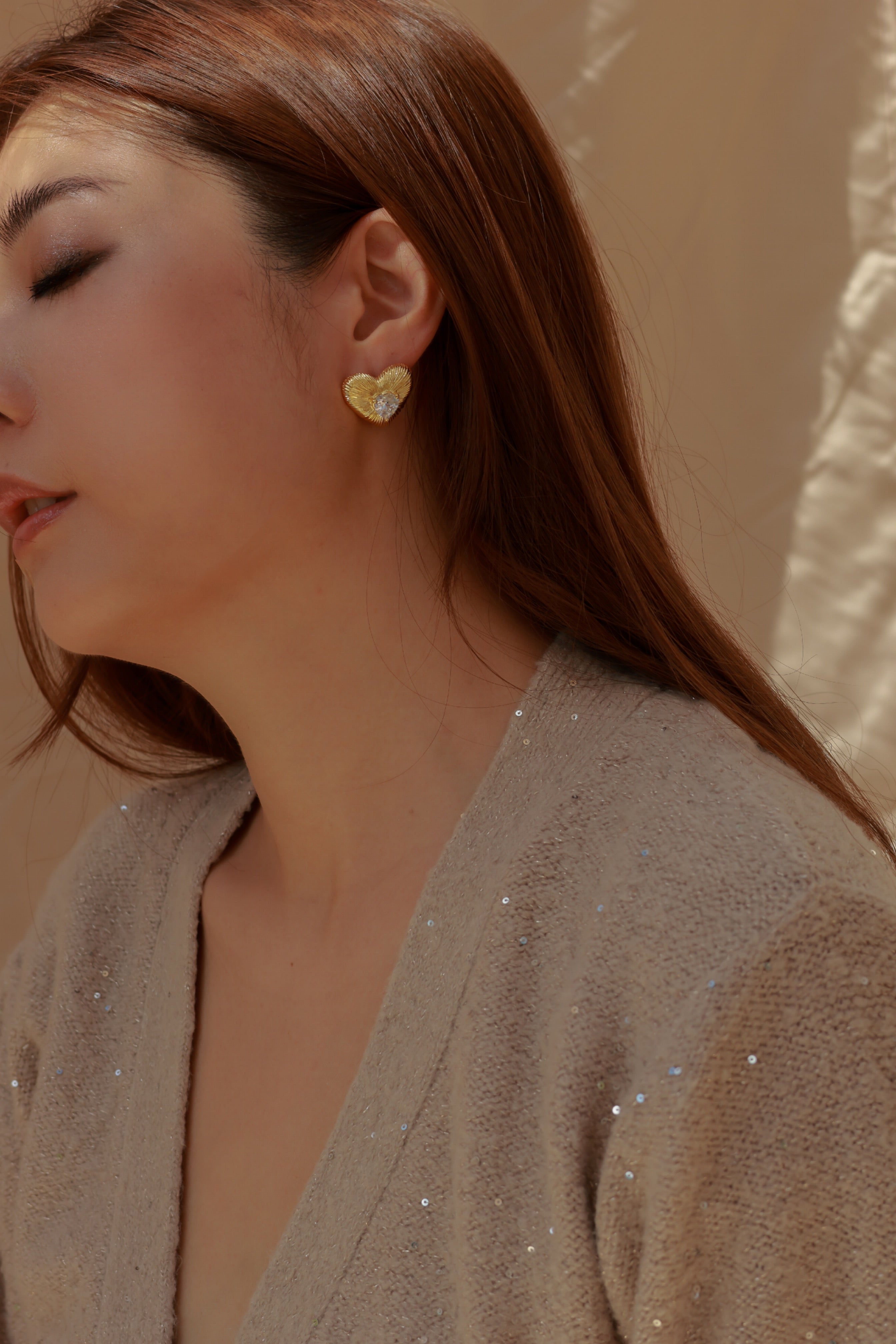 Diamond Heart Earrings