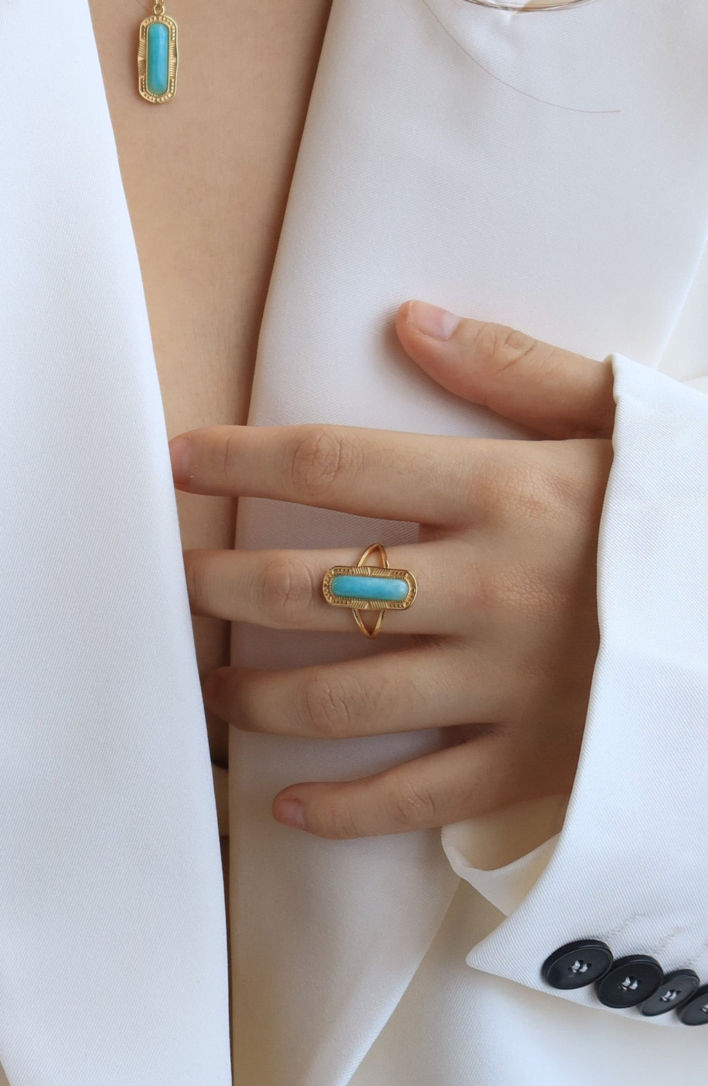 Boho Amazonite Ring