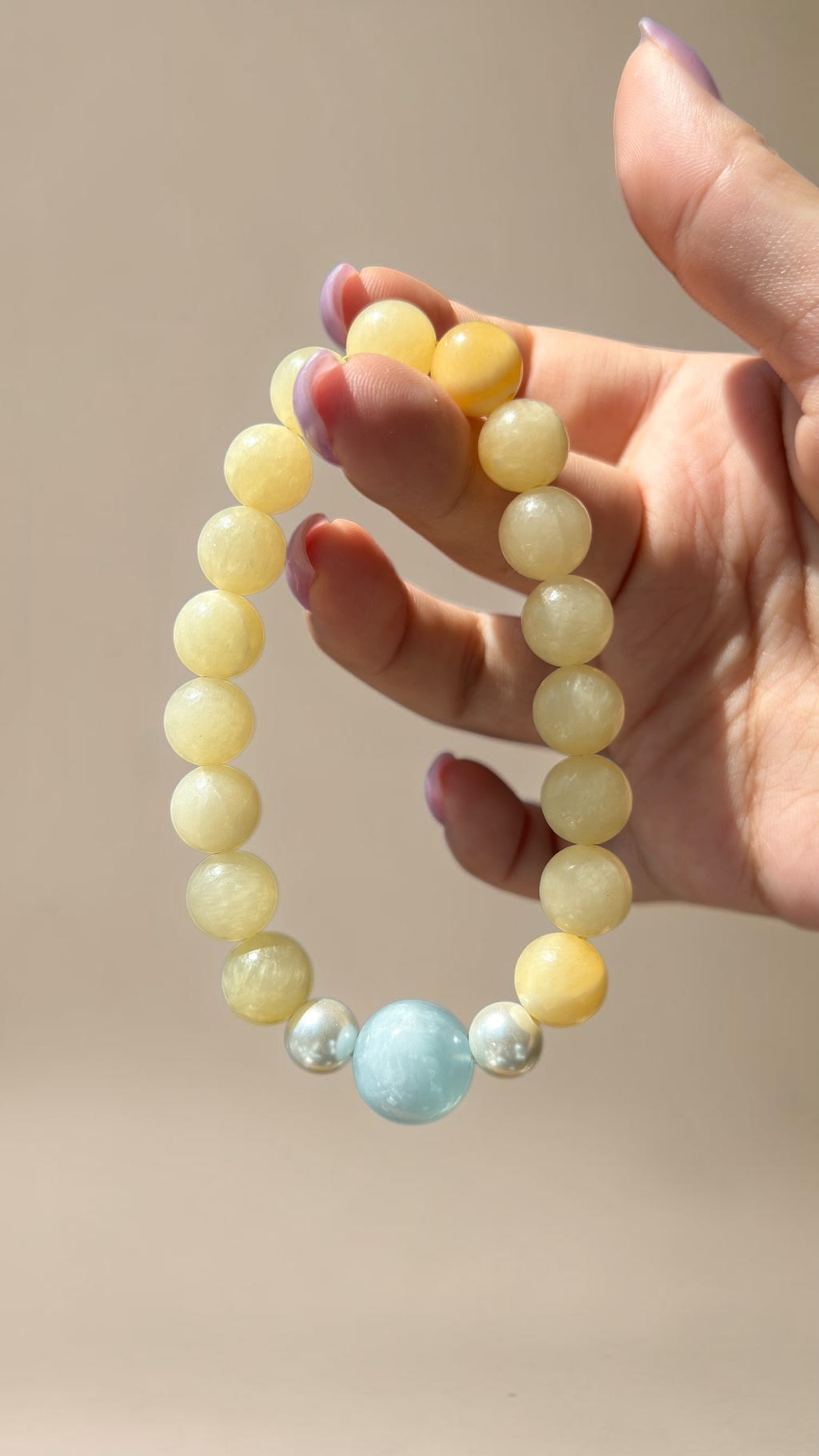 Orange Calcite Crystal Bracelet