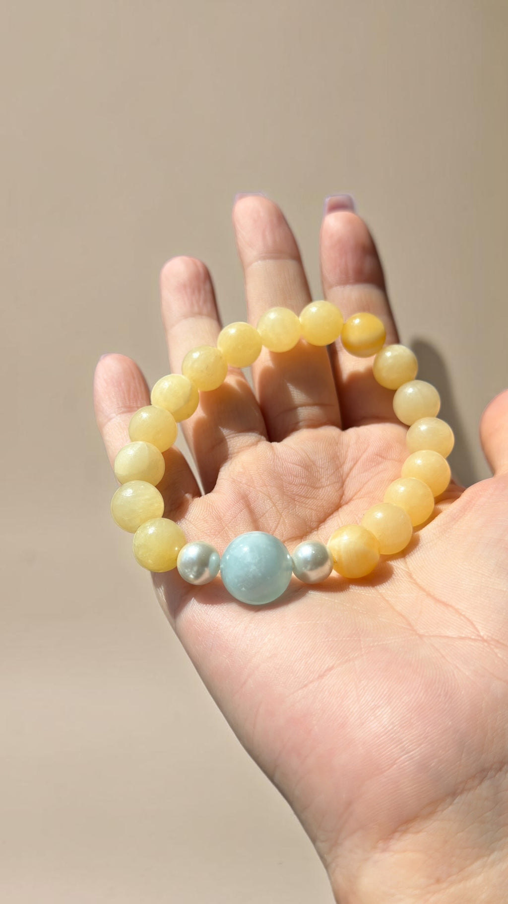 Orange Calcite Crystal Bracelet