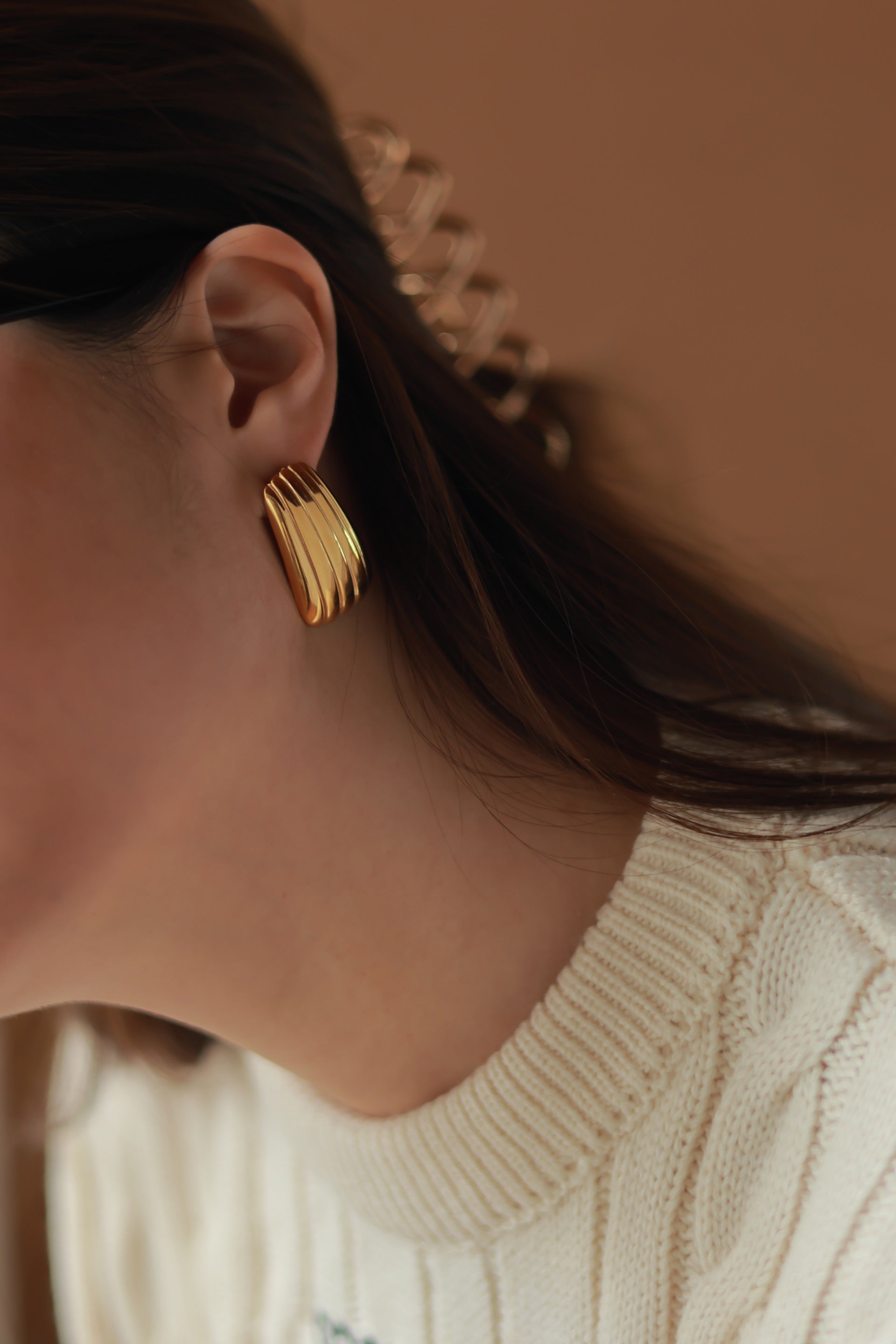 Ribbed Rectangle Studs