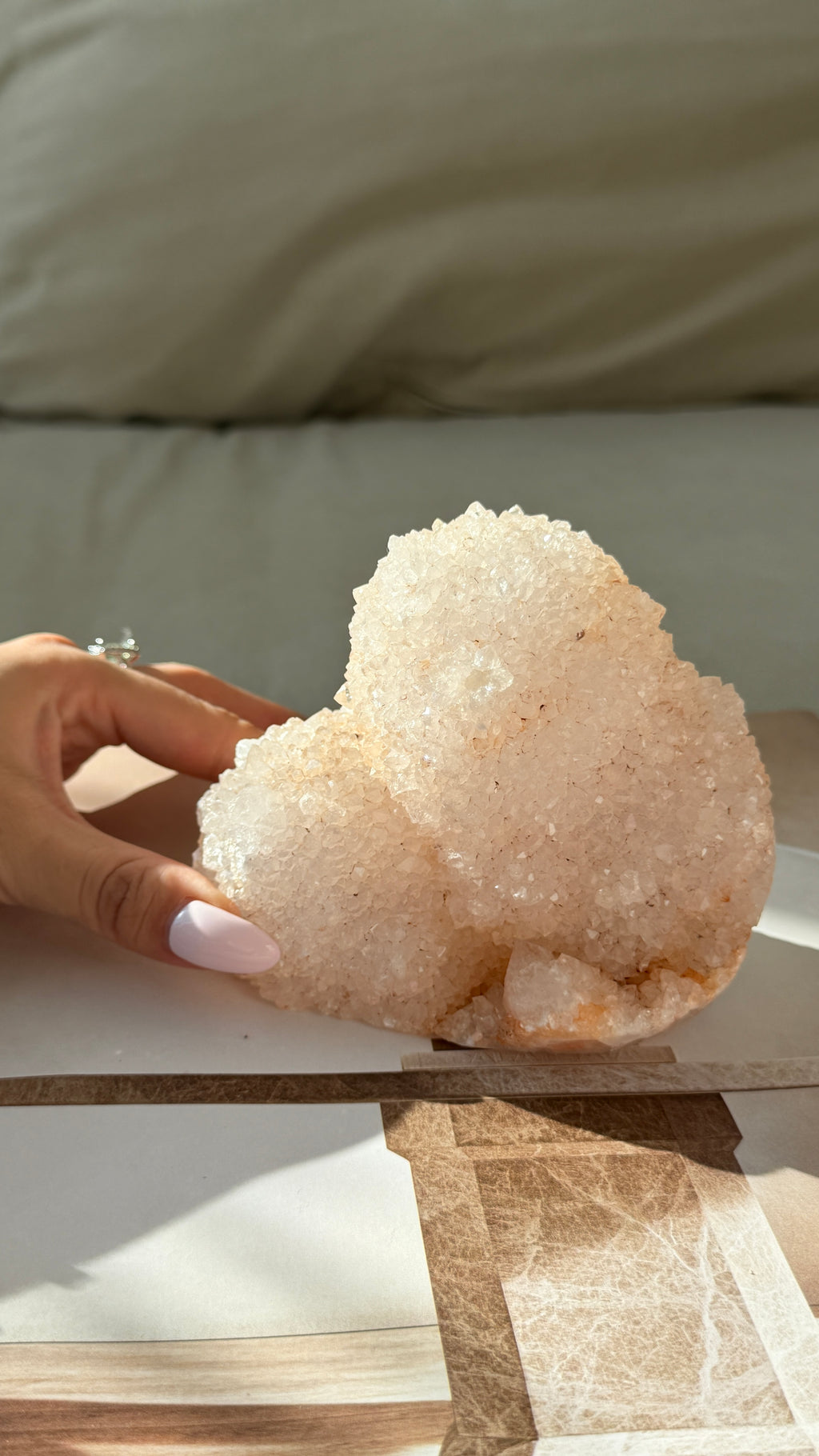 Madagascar Peach Druzy Agate Crystal Cluster