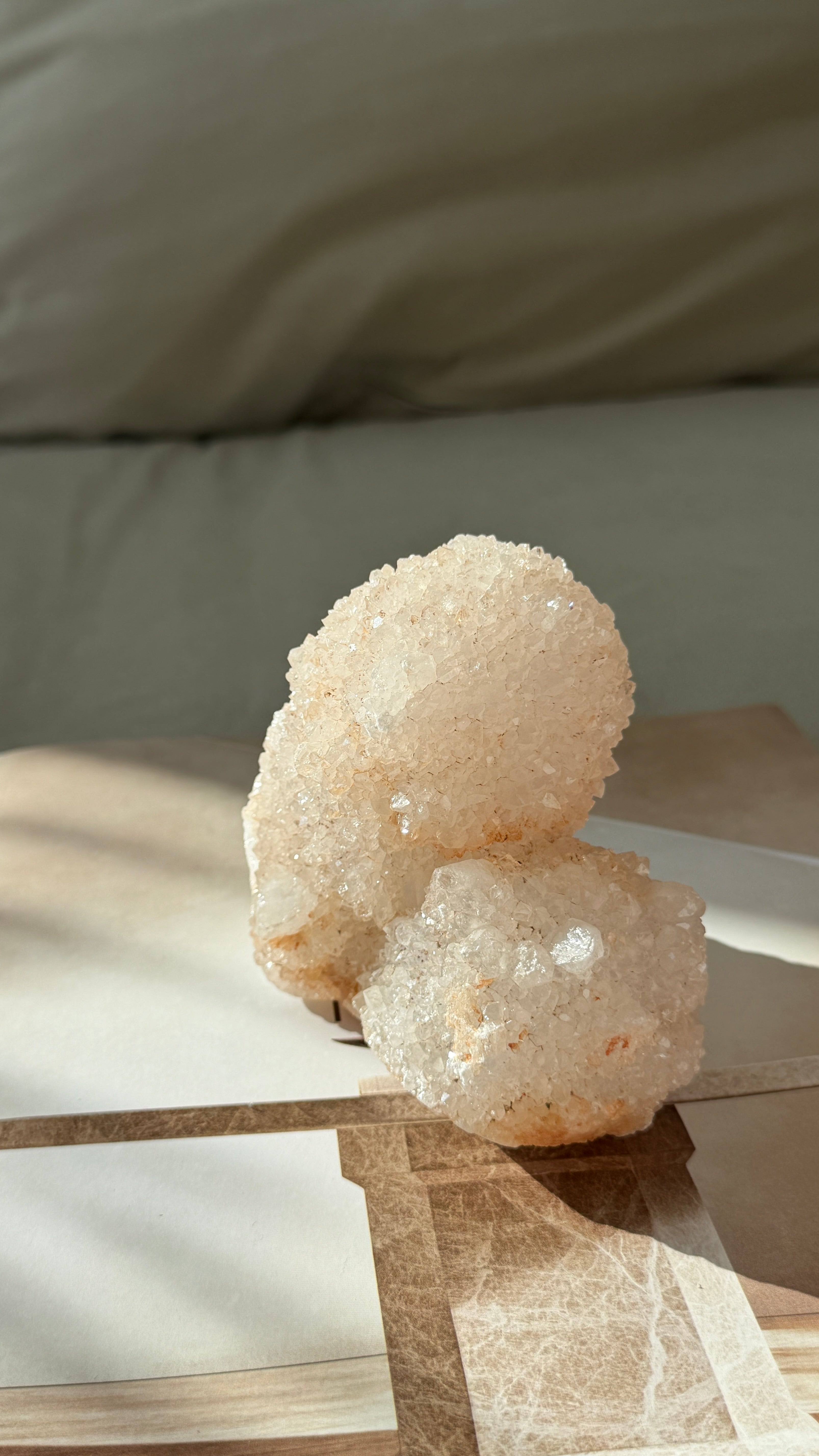 Madagascar Peach Druzy Agate Crystal Cluster