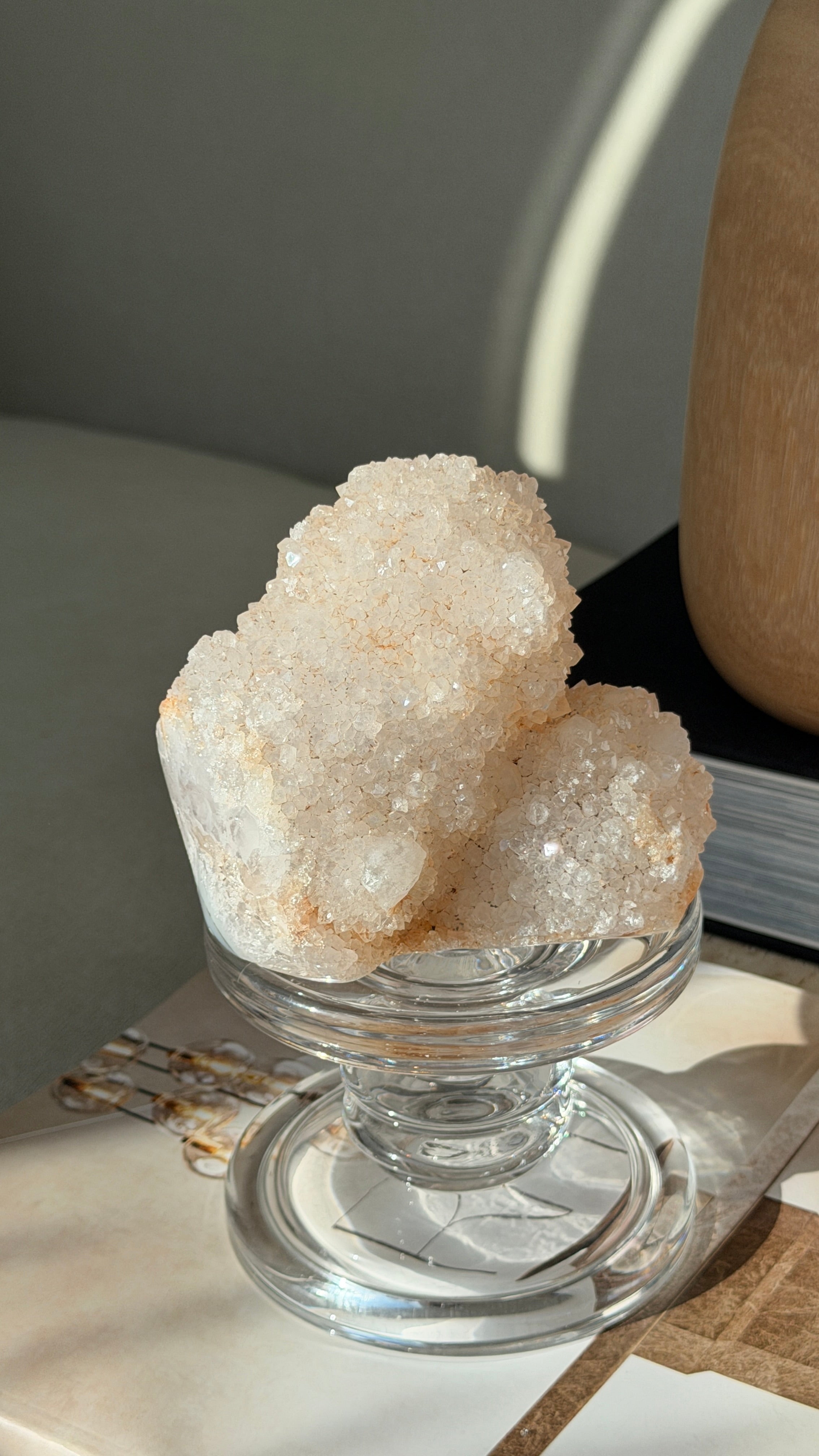 Madagascar Peach Druzy Agate Crystal Cluster