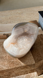 Madagascar White Druzy Agate Geode