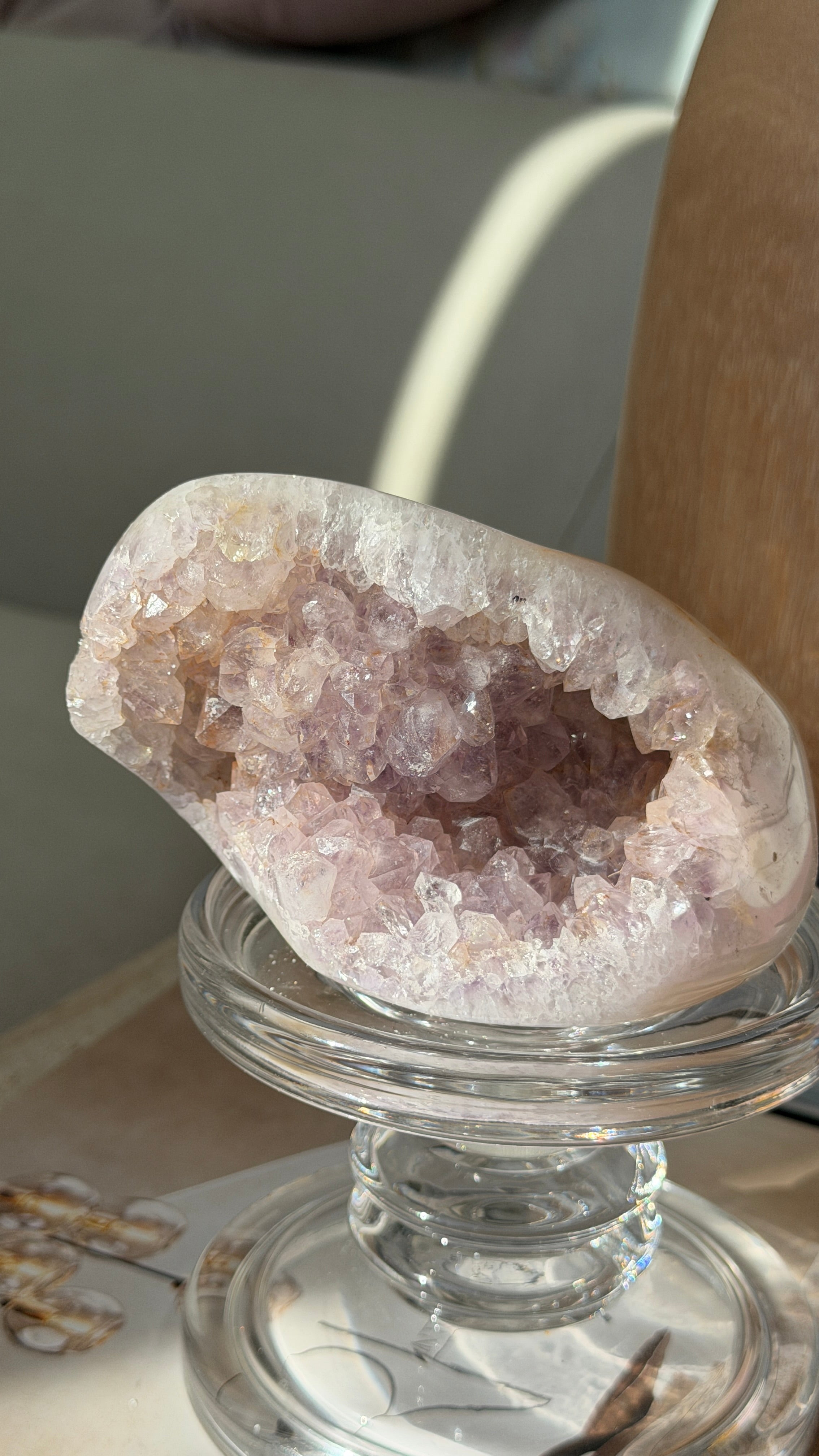 Madagascar Pink Druzy Agate Geode