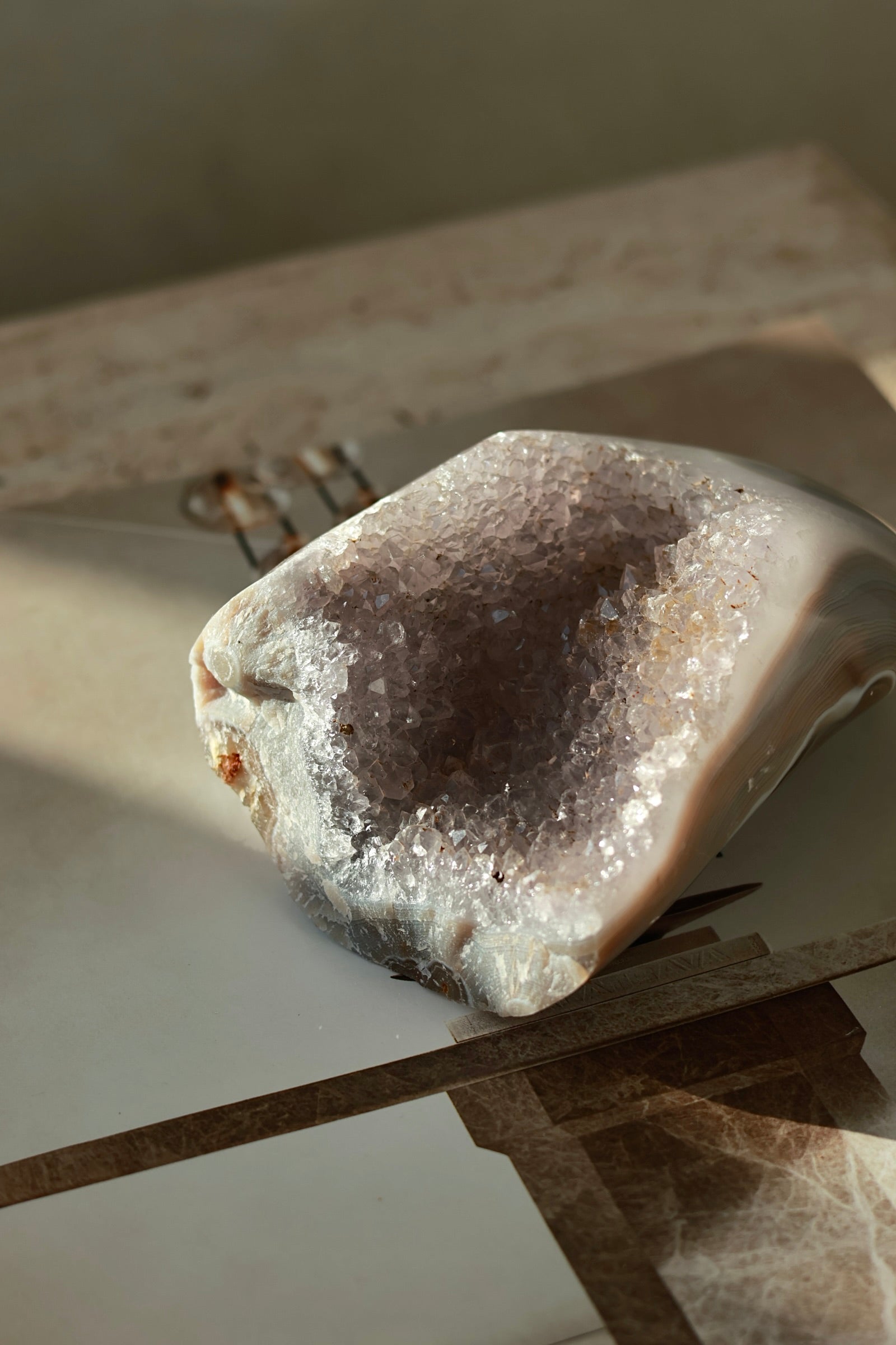 Madagascar Lavender Druzy Agate Geode