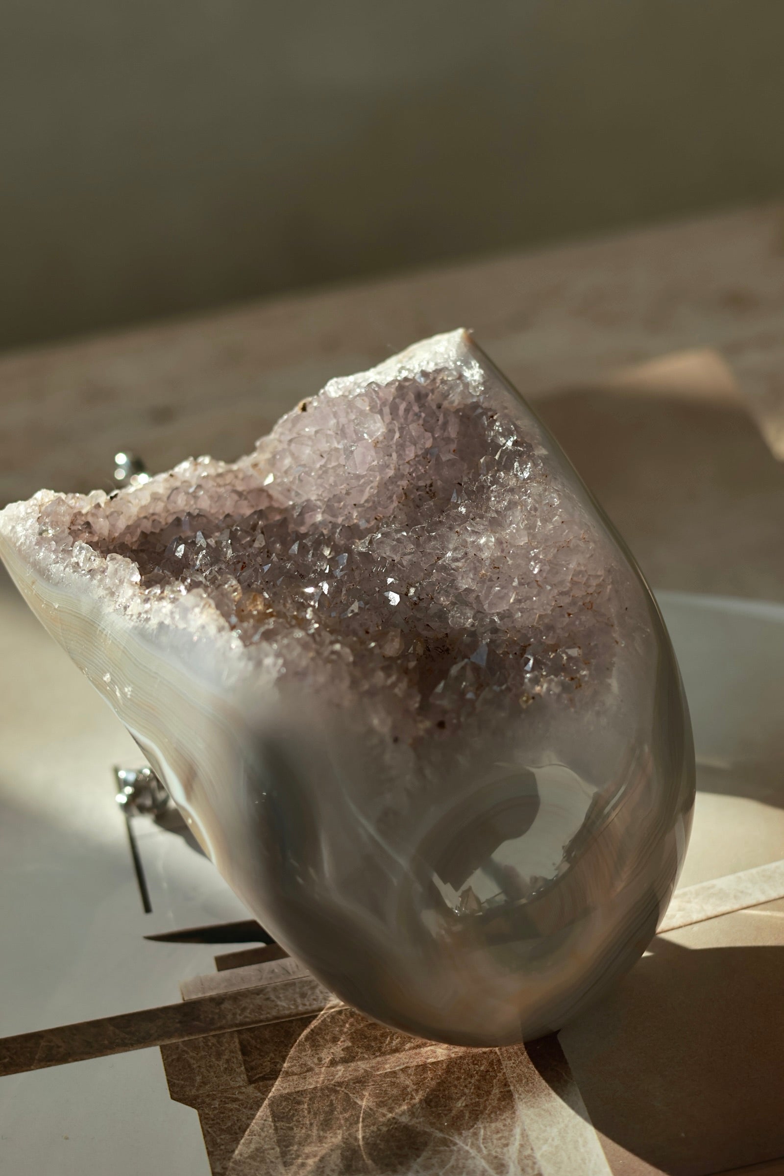 Madagascar Lavender Druzy Agate Geode