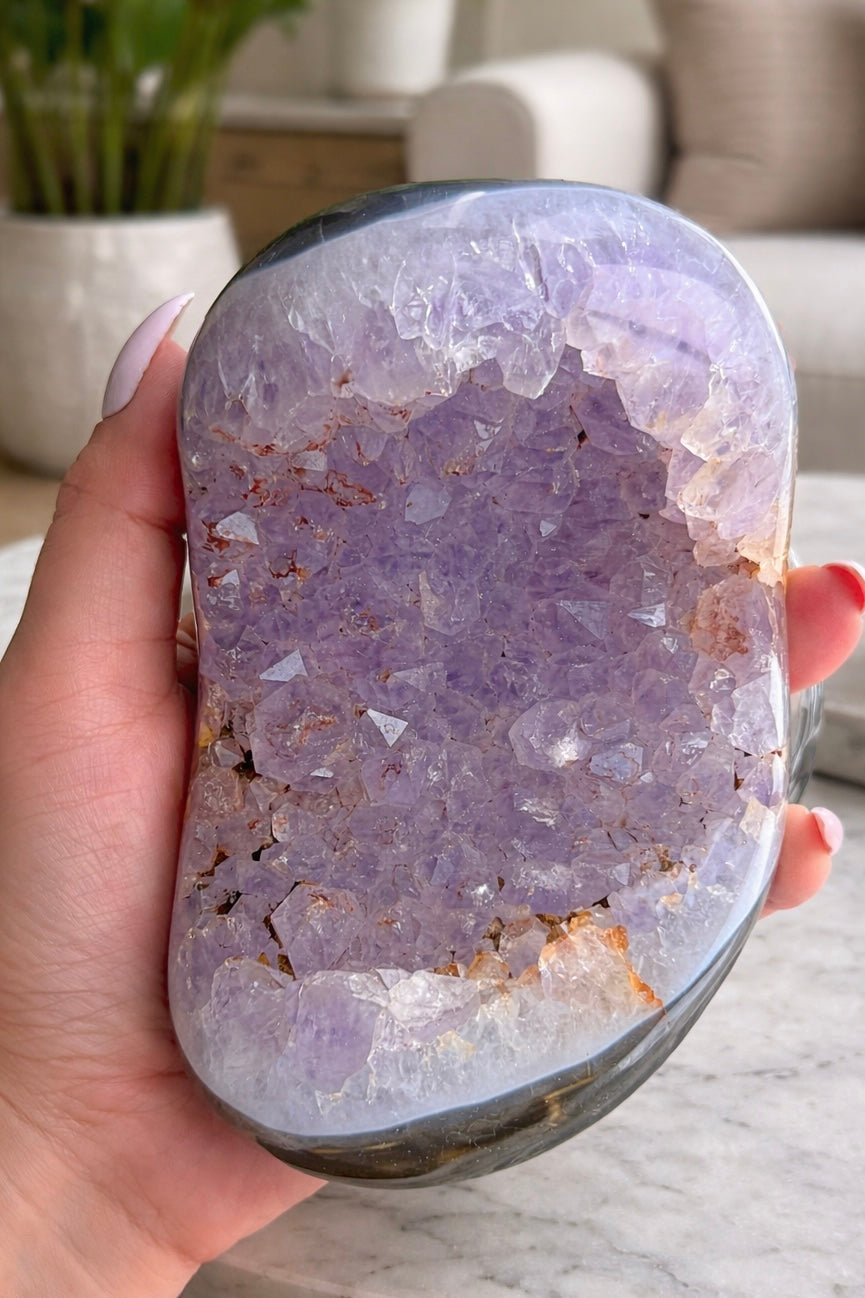 Madagascar Amethyst Druzy Agate Geode